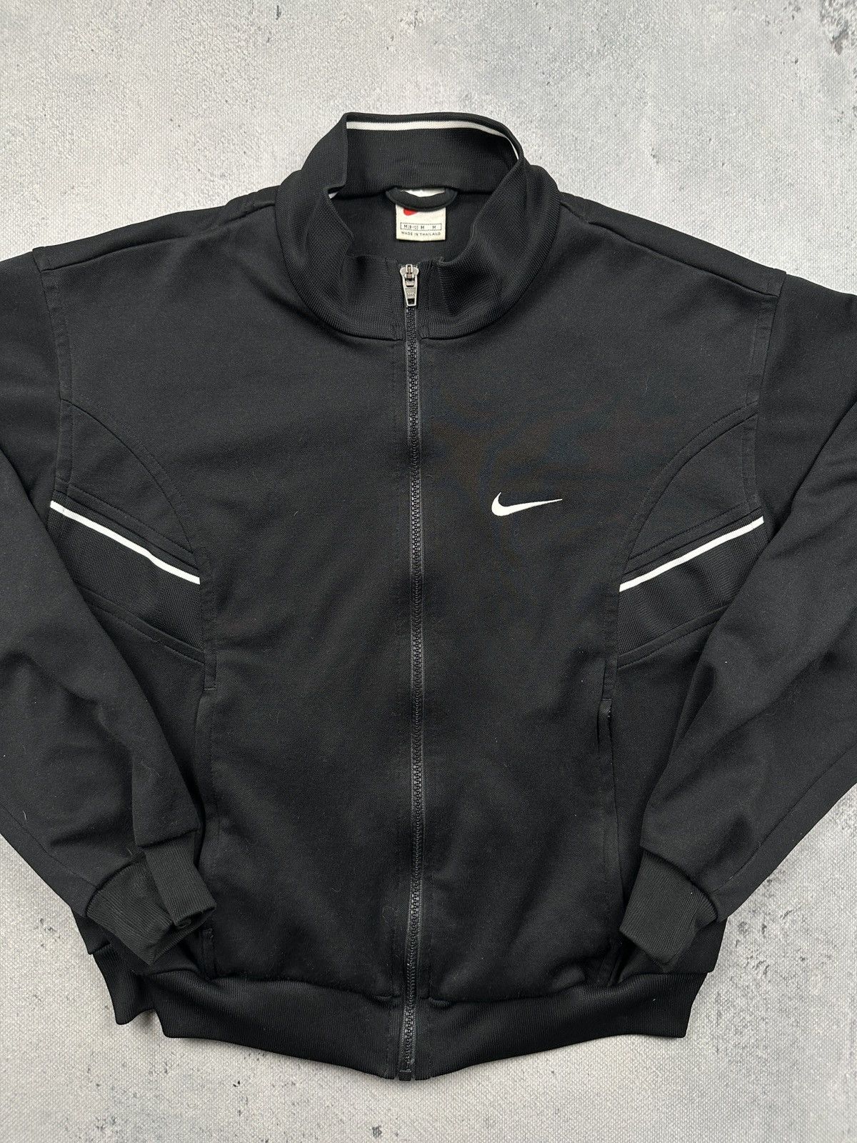 Nike Nike Vintage 90s Swoosh Track Jacket Black Full Zip Y2K Size S / US 4 / IT 40 - 5 Thumbnail