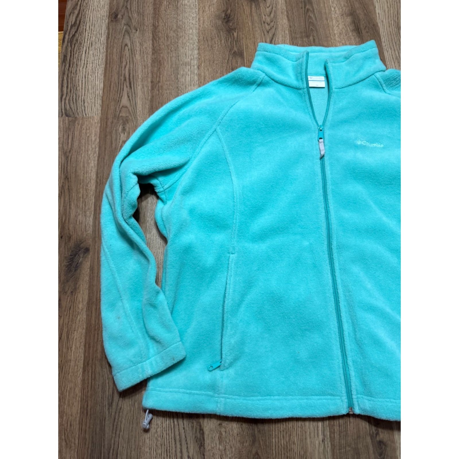 Vintage Columbia Sweater Women's 2X Green Full Zip Fleece Long Sleeve Shirt Mens Womens Girls Size XXL / US 16-18 / IT 52-54 - 3 Thumbnail