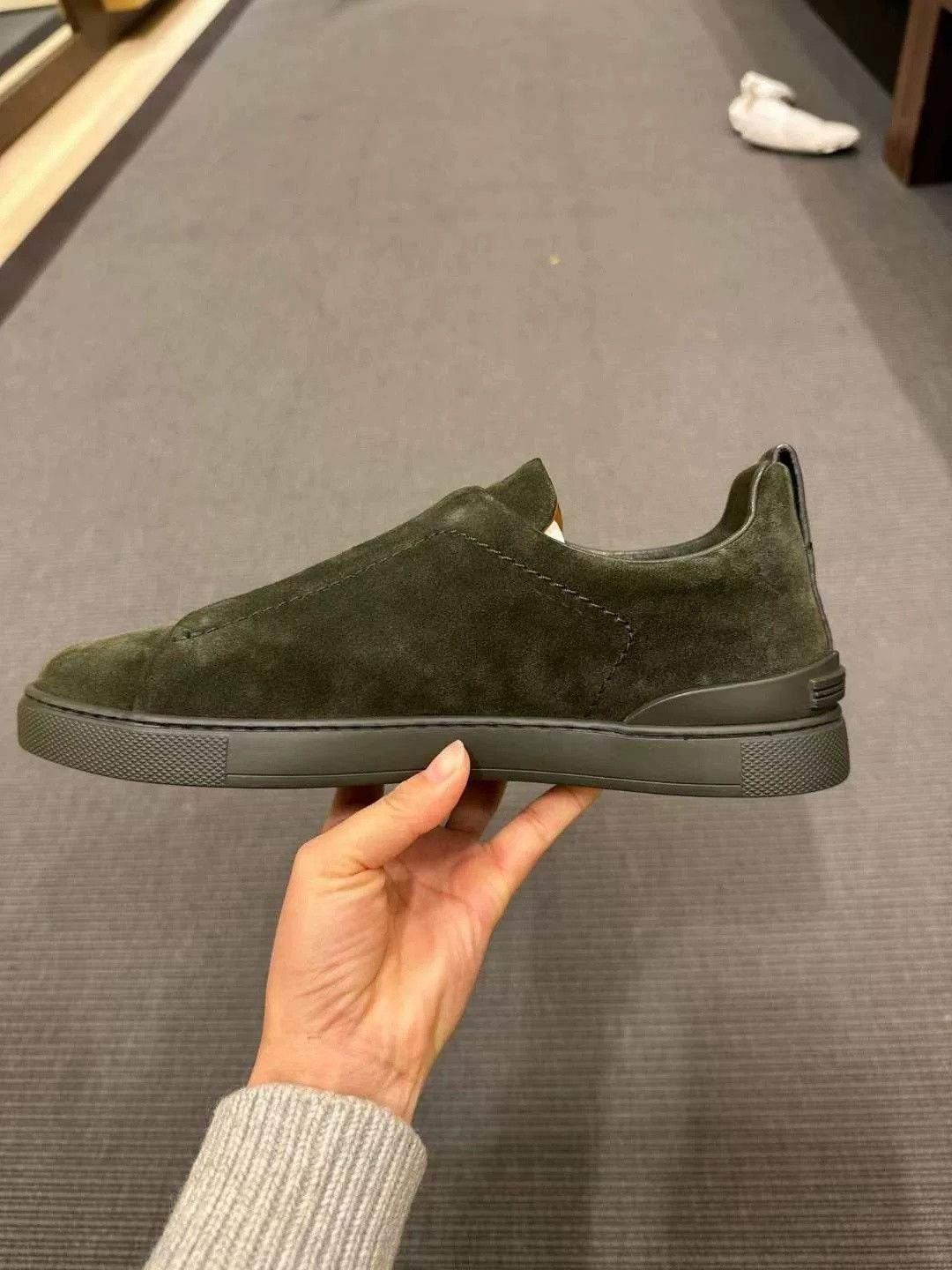 Ermenegildo Zegna Zegna Triple Stitch Dark Green Sneakers Size US 12 / EU 45 - 8 Thumbnail