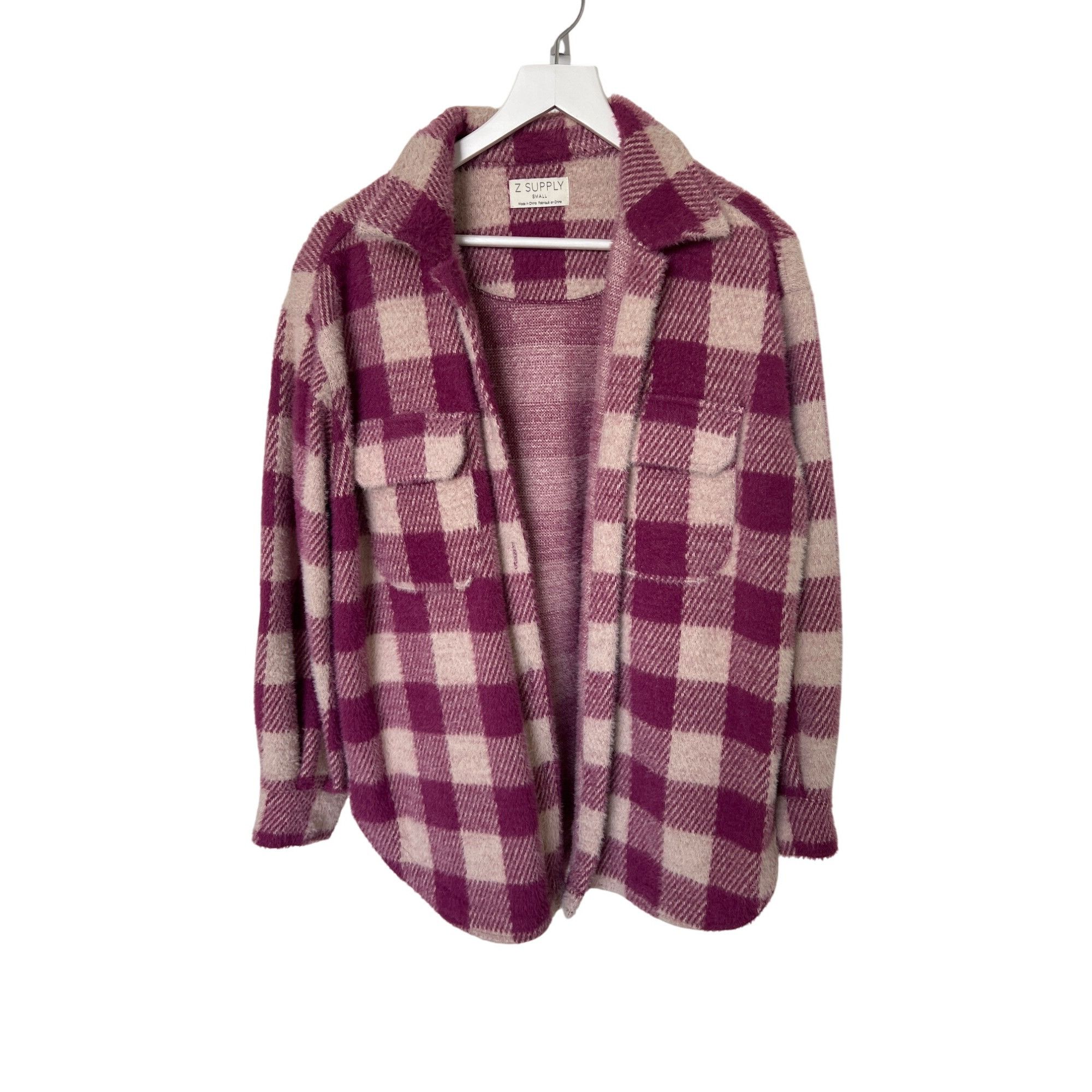 Z Supply Z Supply Plaid Check Tucker Super Soft & Cozy Berry Color Ja Size S / US 4 / IT 40 - 4 Thumbnail