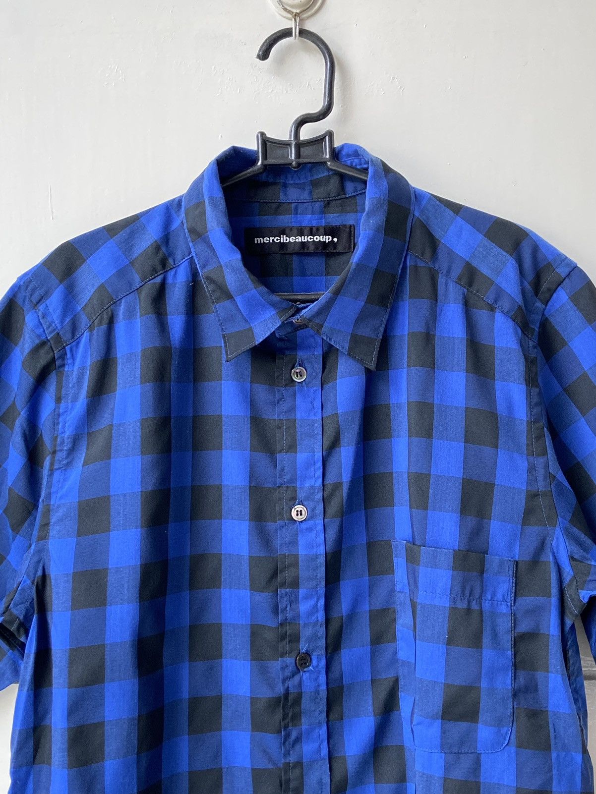 Issey Miyake × Japanese Brand × mercibeaucoup MERCIBEAUCOUP Plaid Shirt Size US S / EU 44-46 / 1 - 12 Thumbnail