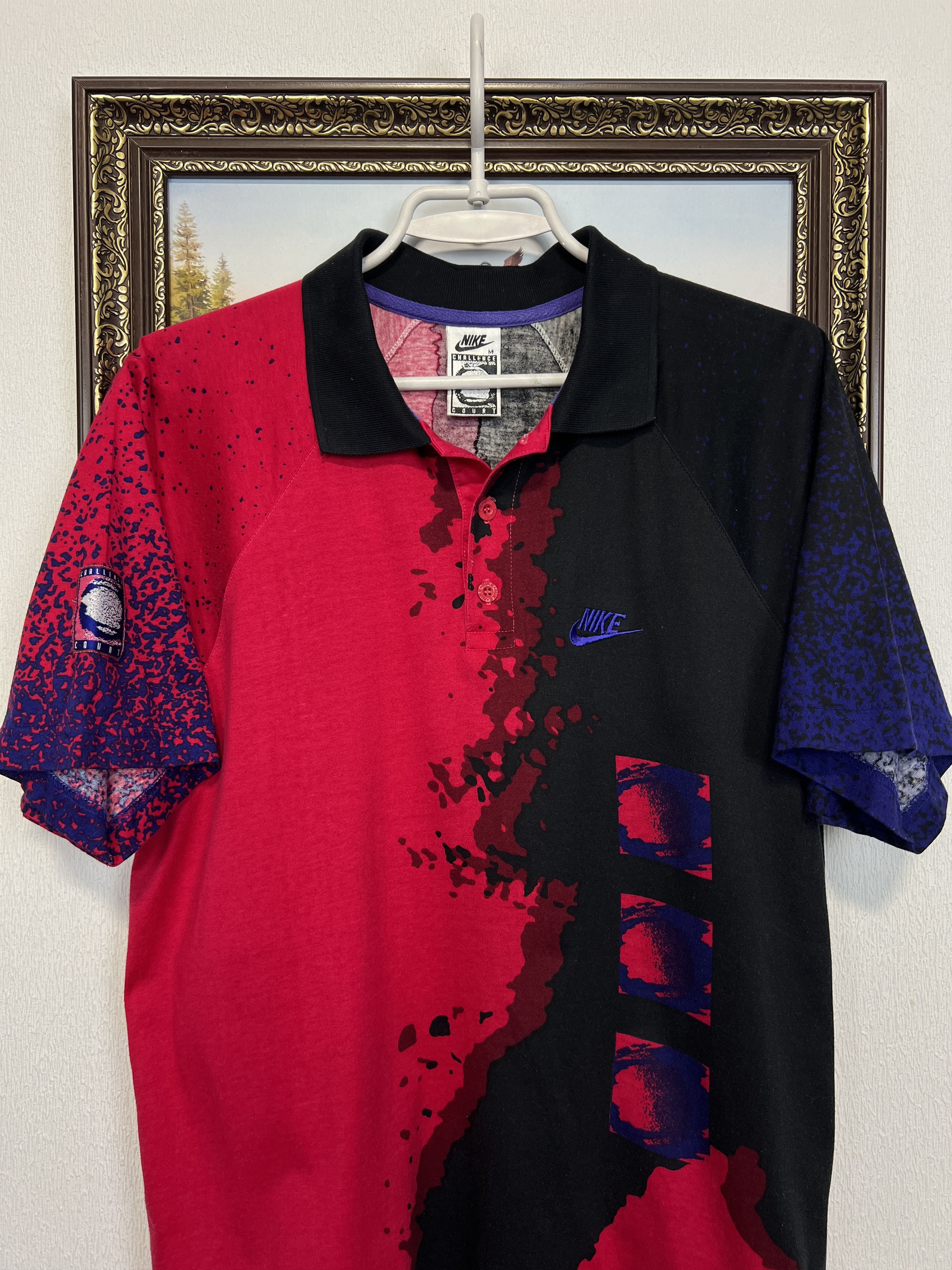 Nike Vintage Nike Challenge Court Andre Agassi Tennis Polo Shirt Size US M / EU 48-50 / 2 - 2 Thumbnail