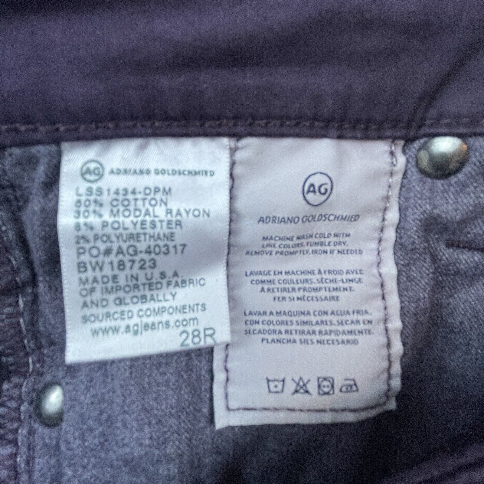 AG Adriano Goldschmied Adriano Goldschmied Jeans 28 Purple Prima Mid Rise Cigarette Size 28" / US 6 / IT 42 - 3 Thumbnail