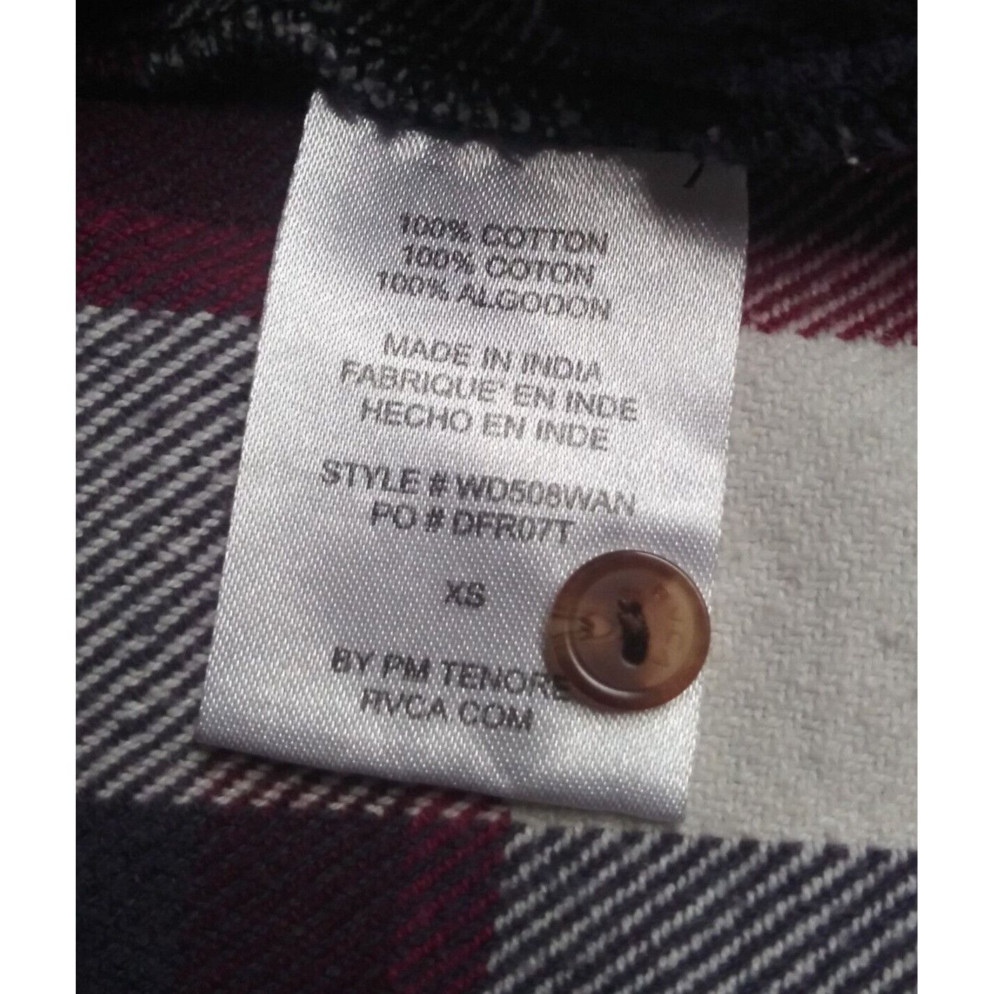 RVCA RVCA Open Front Flannel Shirt Womans Large Green Black Plaid Size XS / US 0-2 / IT 36-38 - 8 Thumbnail