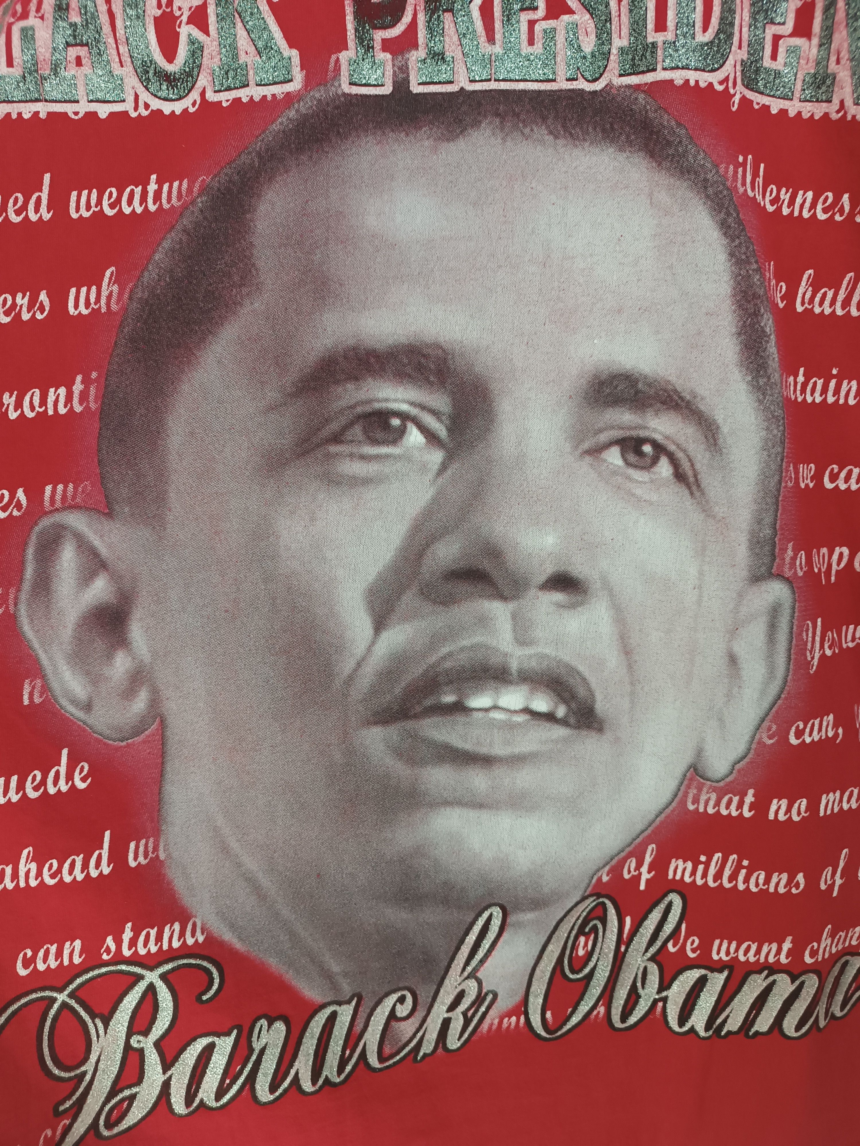 Vintage VINTAGE 2008 THE FIRST BLACK PRESIDENT OBAMA VERY RARE PIECE Size US XXL / EU 58 / 5 - 11 Thumbnail