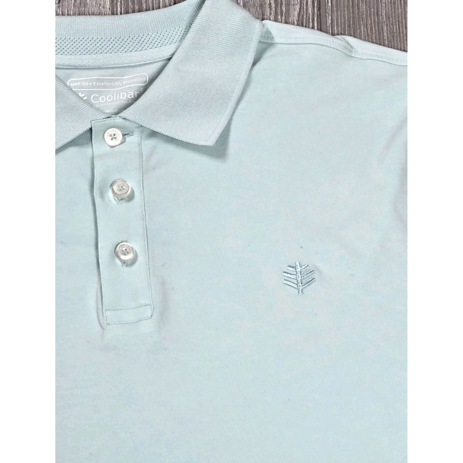 Vintage Coolibar Polo Shirt Mens L Mint Green Long Sleeve UPF 50 Outdoor Polo Mens L Green Size US L / EU 52-54 / 3 - 3 Thumbnail