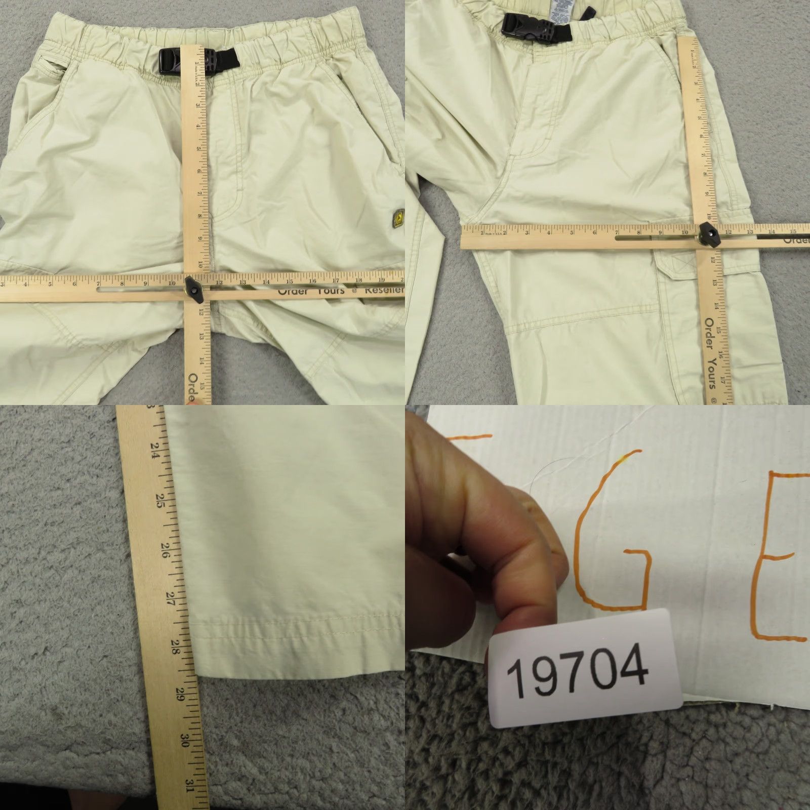 Old Navy VINTAGE Old Navy Baggy Pants Men Small Cargo 30x29 Wide-Leg 90s Grunge 5-Pocket Beige Mens Size US 31 - 9 Thumbnail