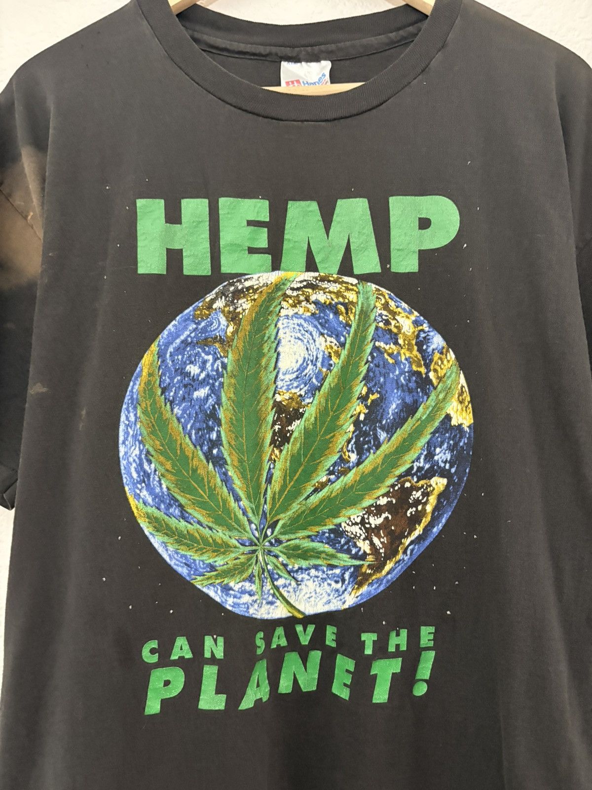 Vintage 90’s Hemp can Save the Planet Rare Distressed Faded Rap Tee Size US XL / EU 56 / 4 - 2 Thumbnail