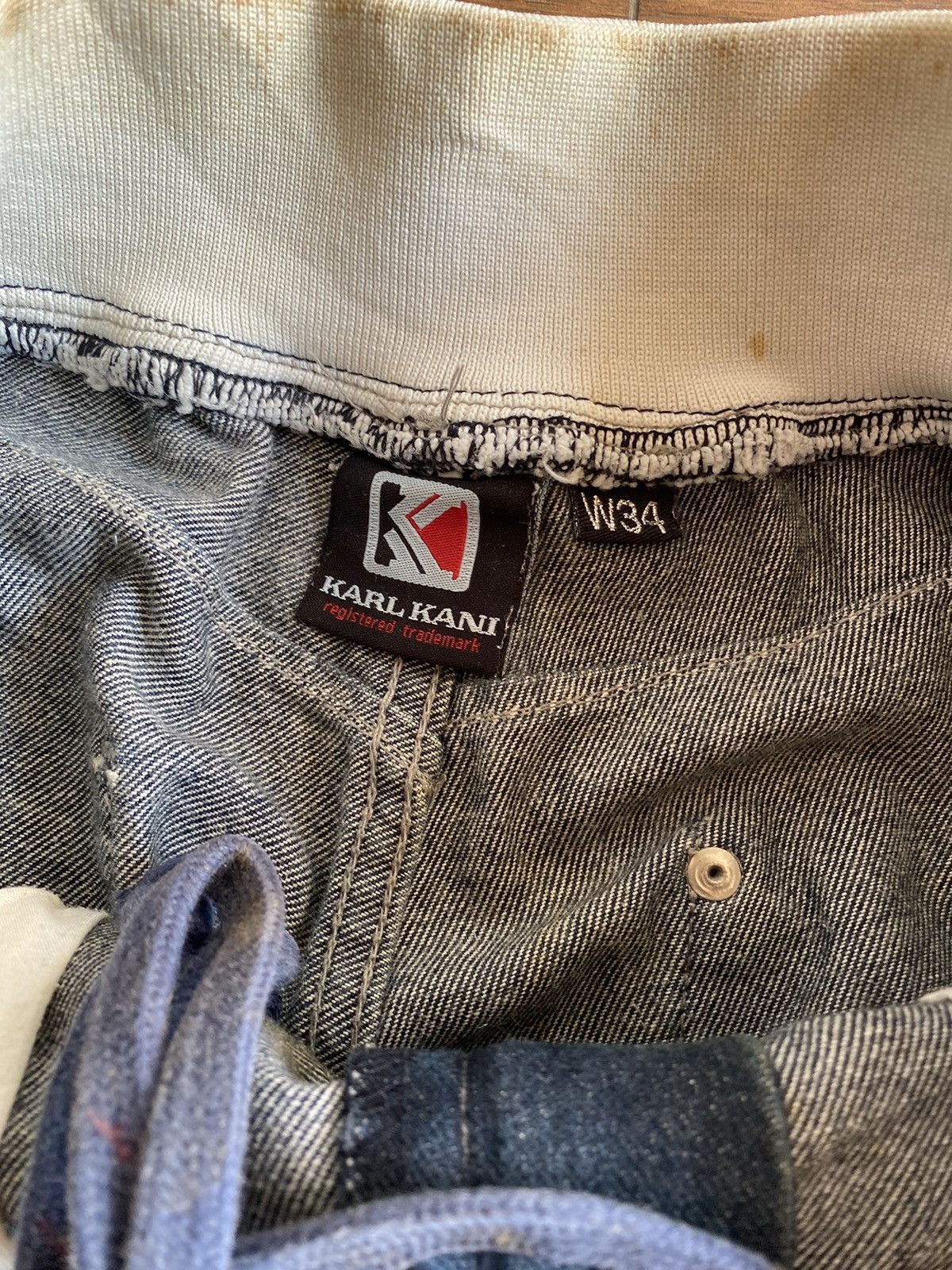 Japanese Brand × Karl Kani × Vintage Karl Kani rap denim jeans big logo y2k Size US 34 / EU 50 - 7 Thumbnail