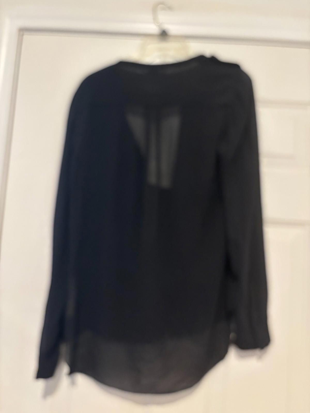 Designer Womens large Wilfred black blouse preloved #245 Size L / US 10 / IT 46 - 2 Thumbnail