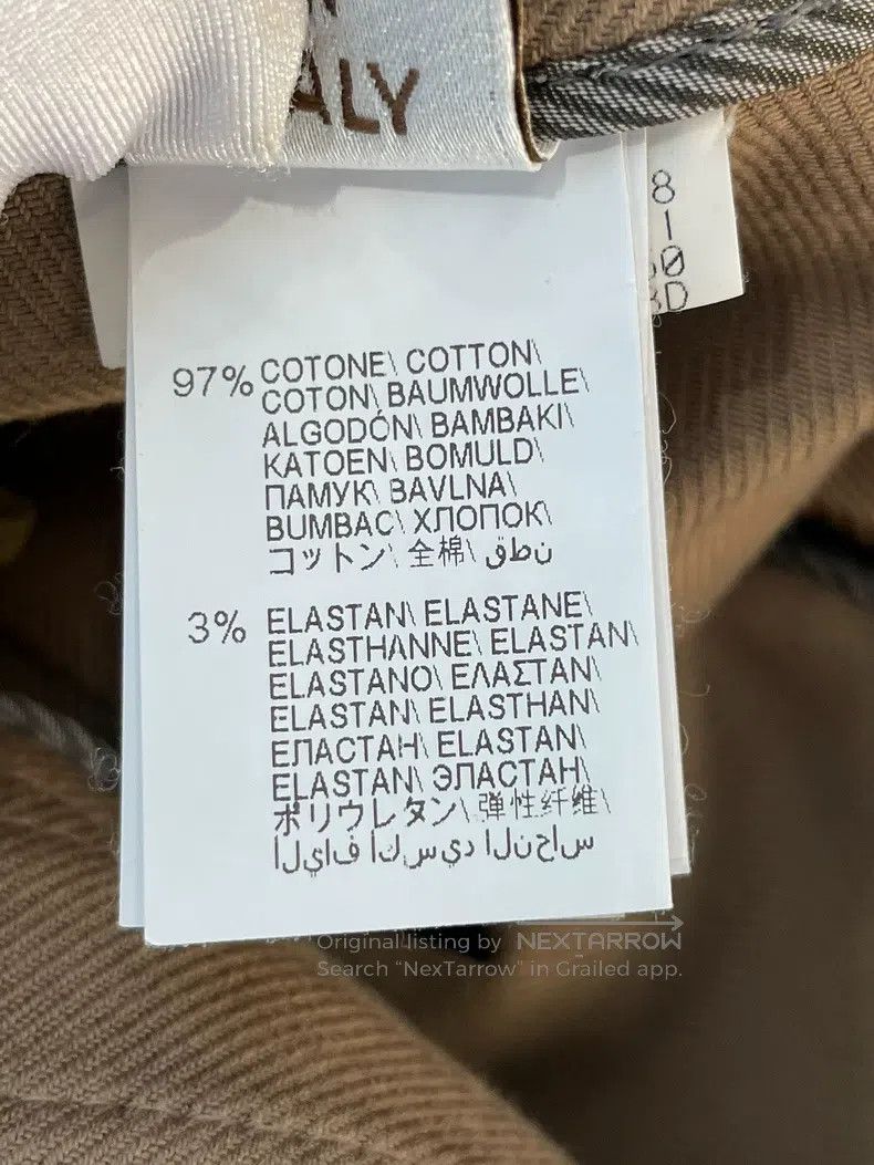 Brunello Cucinelli Brunello Cucinelli Khaki Beaded Cotton Casual Trousers Size 26" / US 2 / IT 38 - 6 Thumbnail