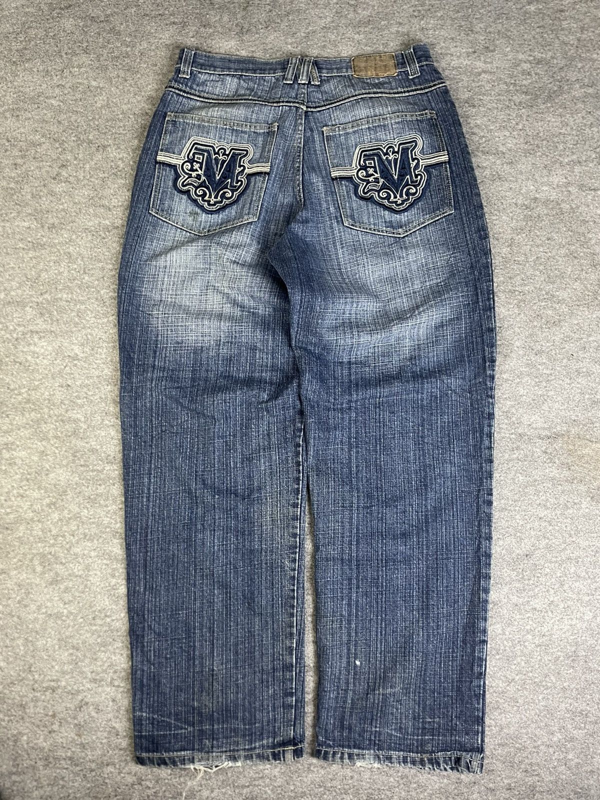 Makaveli × Vintage MAKAVELI TUPAC SHAKUR M Baggy Pants Blue Washed Size US 34 / EU 50 - 8 Thumbnail