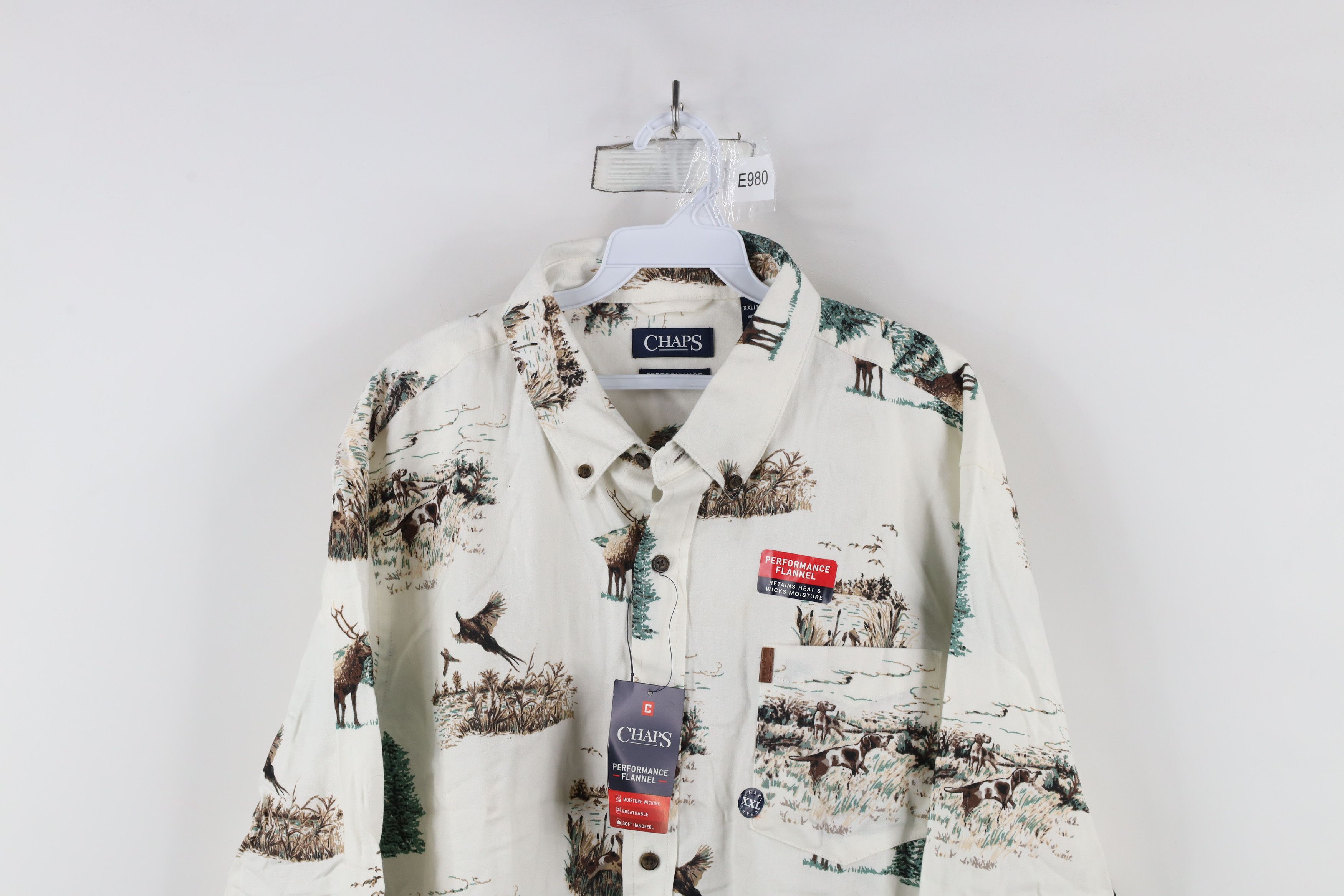 Chaps × Vintage Deadstock Vintage Chaps All Over Print Flannel Button Shirt Size US XXL / EU 58 / 5 - 2 Thumbnail