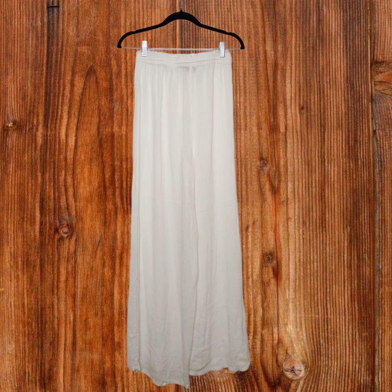 Vintage VINTAGE y2k IIsla & Bird Pants White Beach Resort Cover - Elastic Waist, 4, Regular, Women, 41 Length, 27 Inseam, 13 Rise, White, Pants Size ONE SIZE - 2 Thumbnail