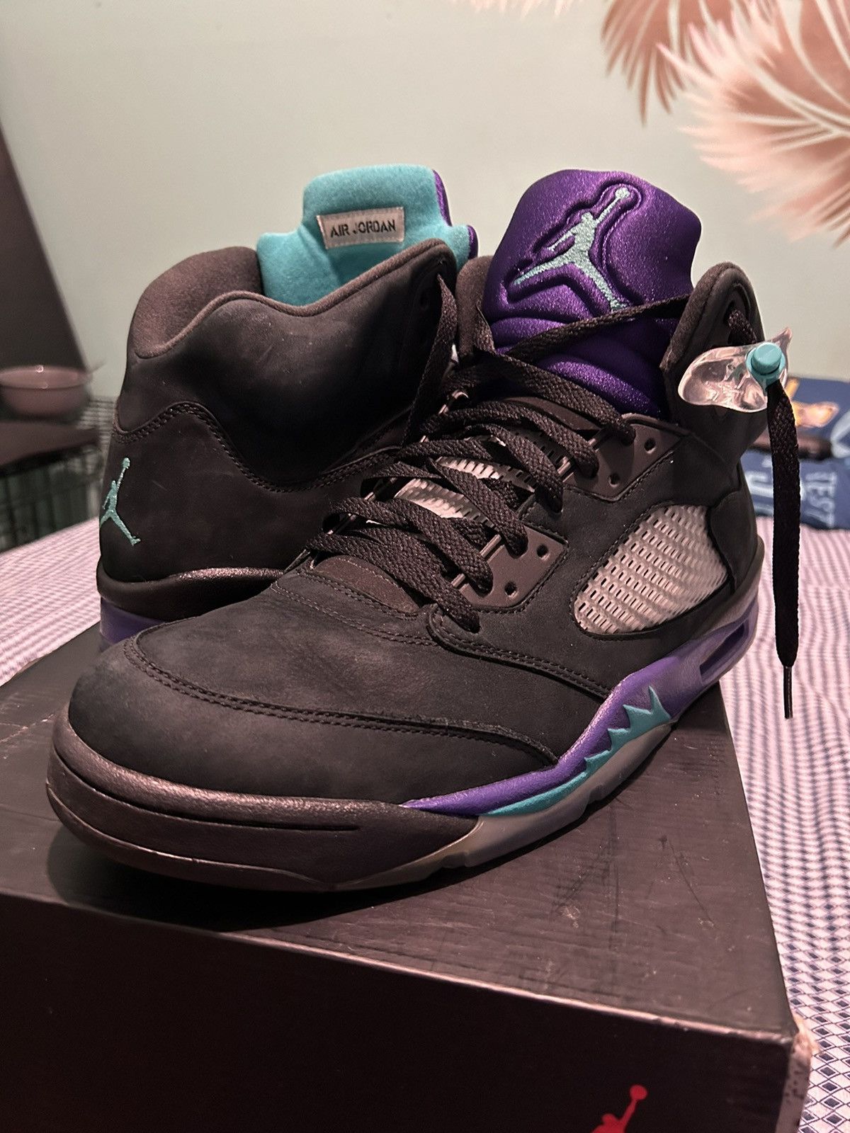 Jordan Brand black grape Jordan 5s Size US 14 / EU 47 - 2 Thumbnail