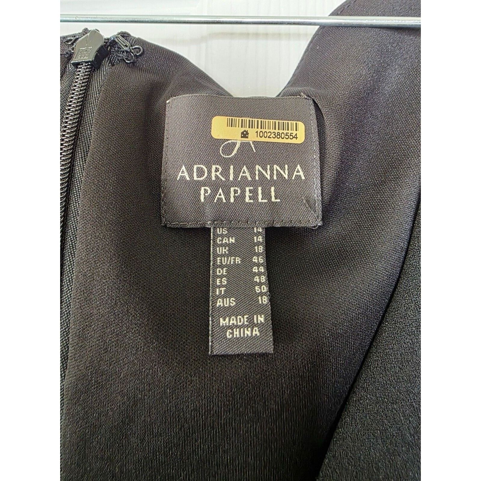 Adrianna Papell ADRIANNA PAPELL Womens Black Gathered Jumpsuit Size 42" / US 20 - 11 Thumbnail