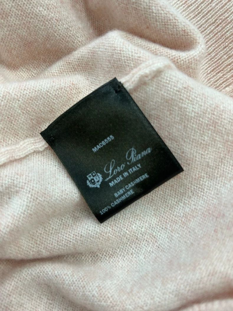 Loro Piana LORO PIANA Pink logo embroidered cashmere sweater Size XS / US 0-2 / IT 36-38 - 7 Thumbnail