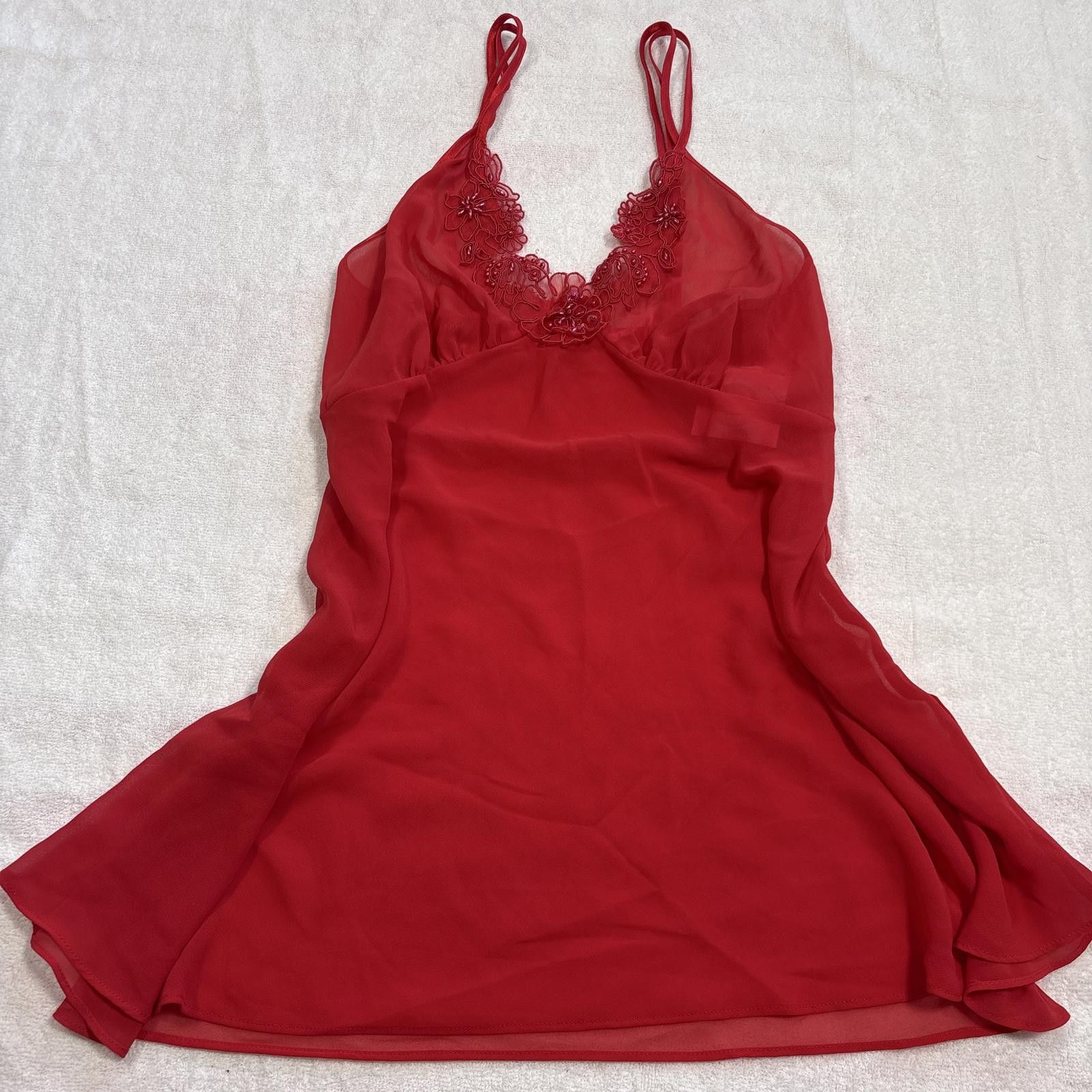 Other vintage beaded red slip dress Size M / US 6-8 / IT 42-44 - 2 Thumbnail