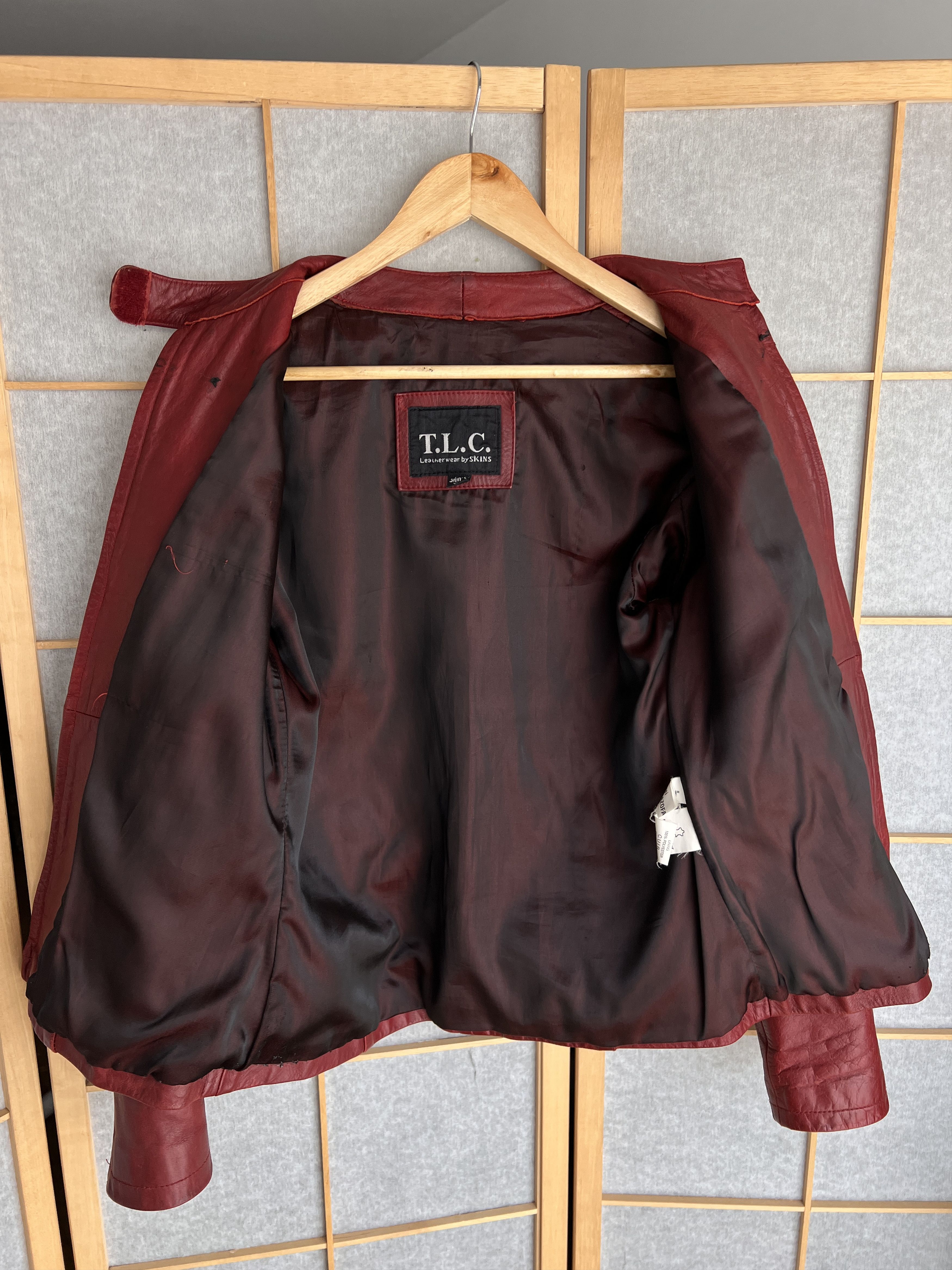 Le Grande Bleu (L.G.B.) Tyler Durden style vintage red leather jacket cropped unisex Size US S / EU 44-46 / 1 - 11 Thumbnail