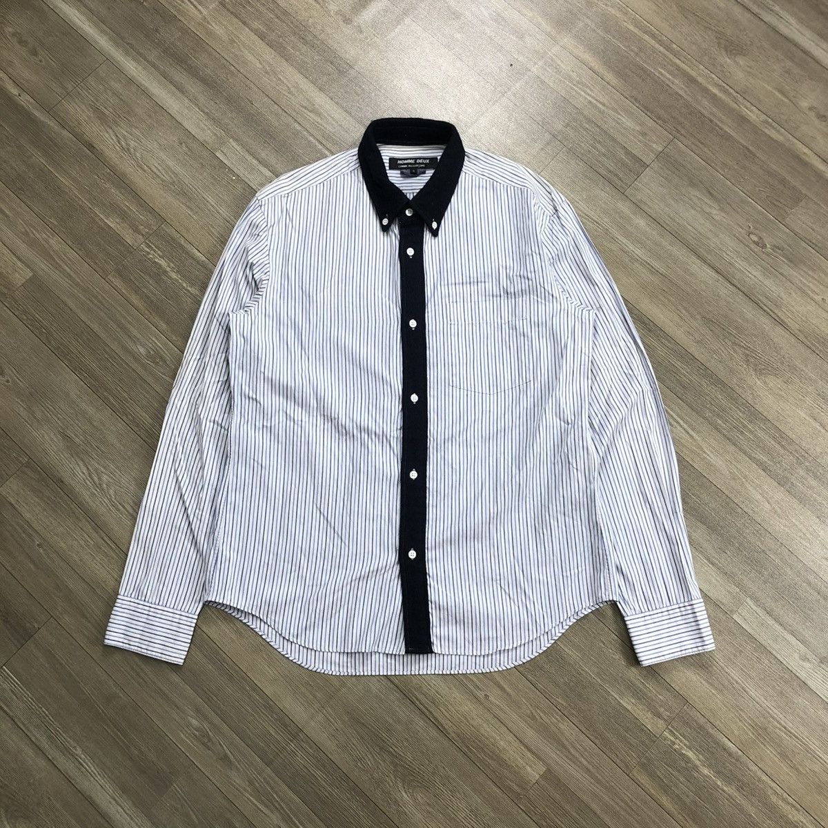Comme des Garcons Homme Deux AW11 Comme des Garcons Homme Deux CDG Striped Shirt Designer Size US S / EU 44-46 / 1 - 2 Thumbnail