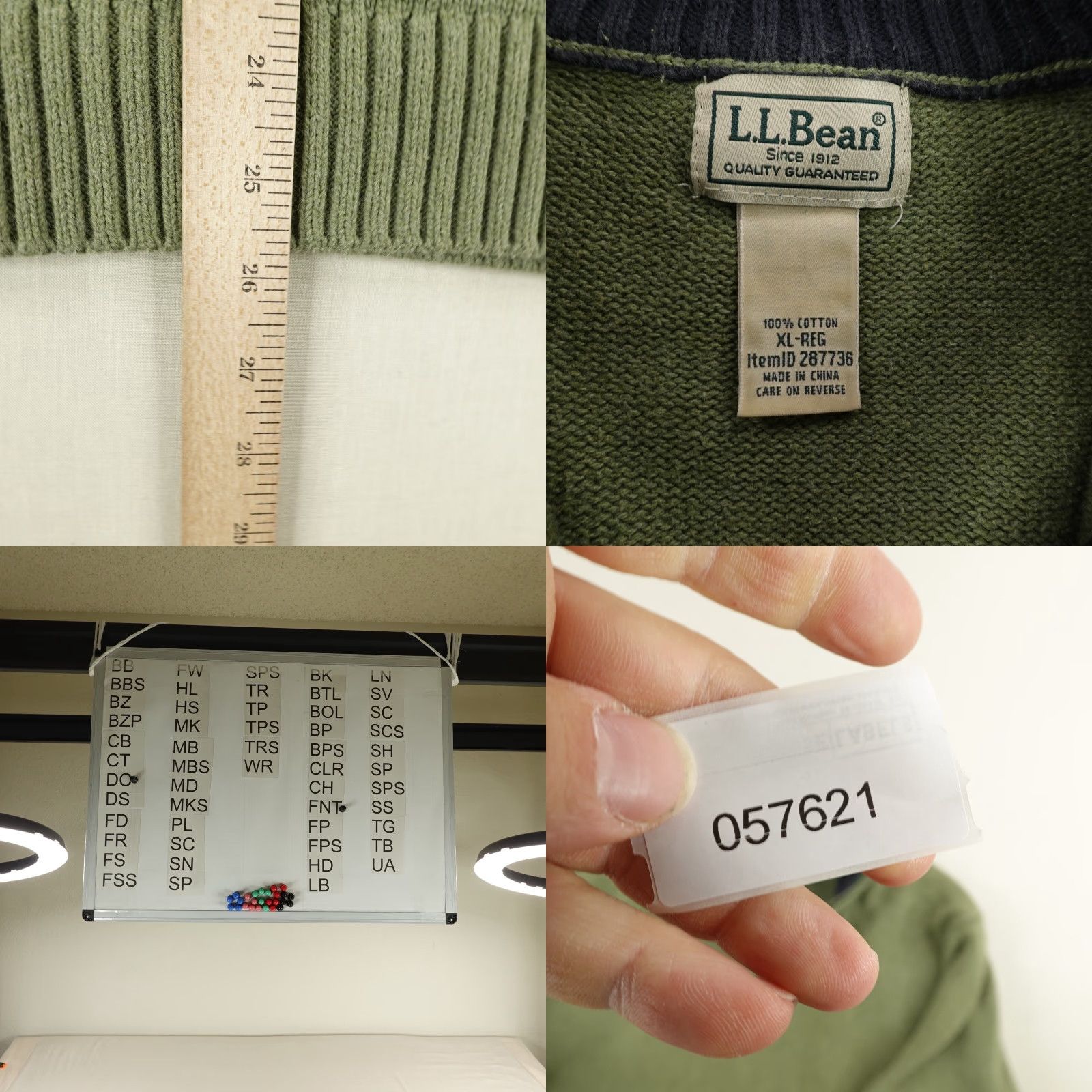Vintage VINTAGE L.L. Bean Sweater Pullover Heavyweight 1/4 Zip Mock Neck Men XL Green Knit Heavy Casual Outdoor Size US XL / EU 56 / 4 - 8 Thumbnail