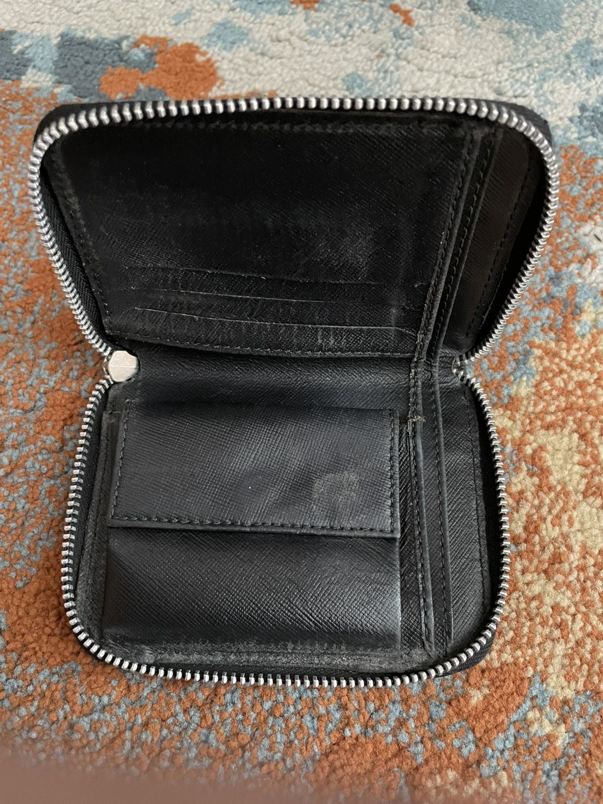 Prada Prada Milano Black Leather Zip Wallet Size ONE SIZE - 5 Thumbnail