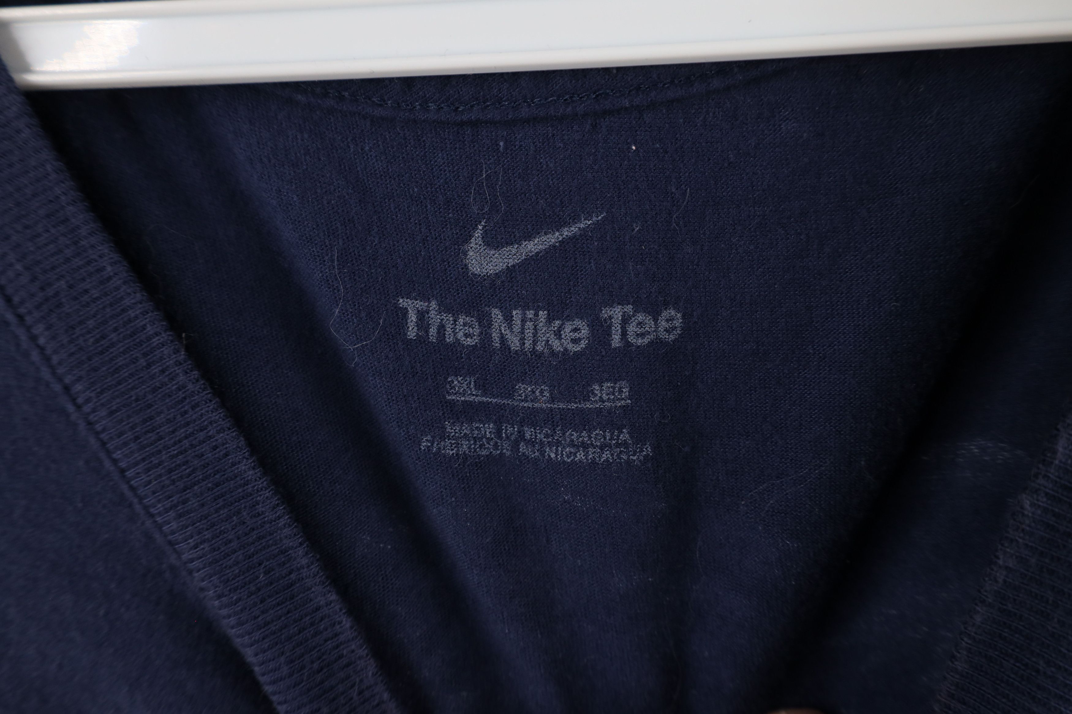 Nike × Vintage Nike Center Swoosh Motor City Detroit Tigers T-Shirt Blue Size US XXL / EU 58 / 5 - 7 Thumbnail