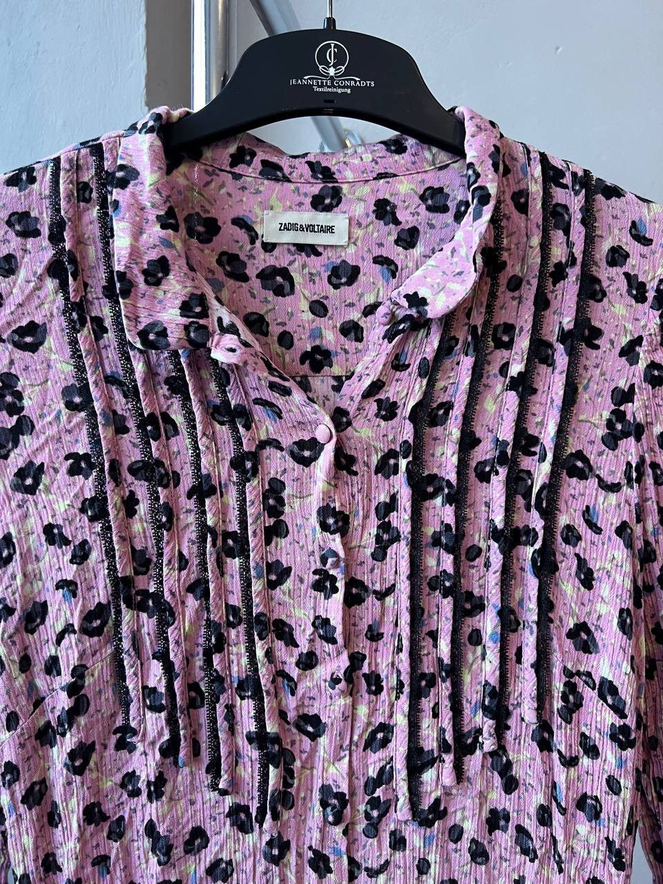 Zadig & Voltaire ZADIG&VOLTAIRE RASPAIL PRINT PINK FLOWERS ART DRESS SIZE S Size S / US 4 / IT 40 - 5 Thumbnail