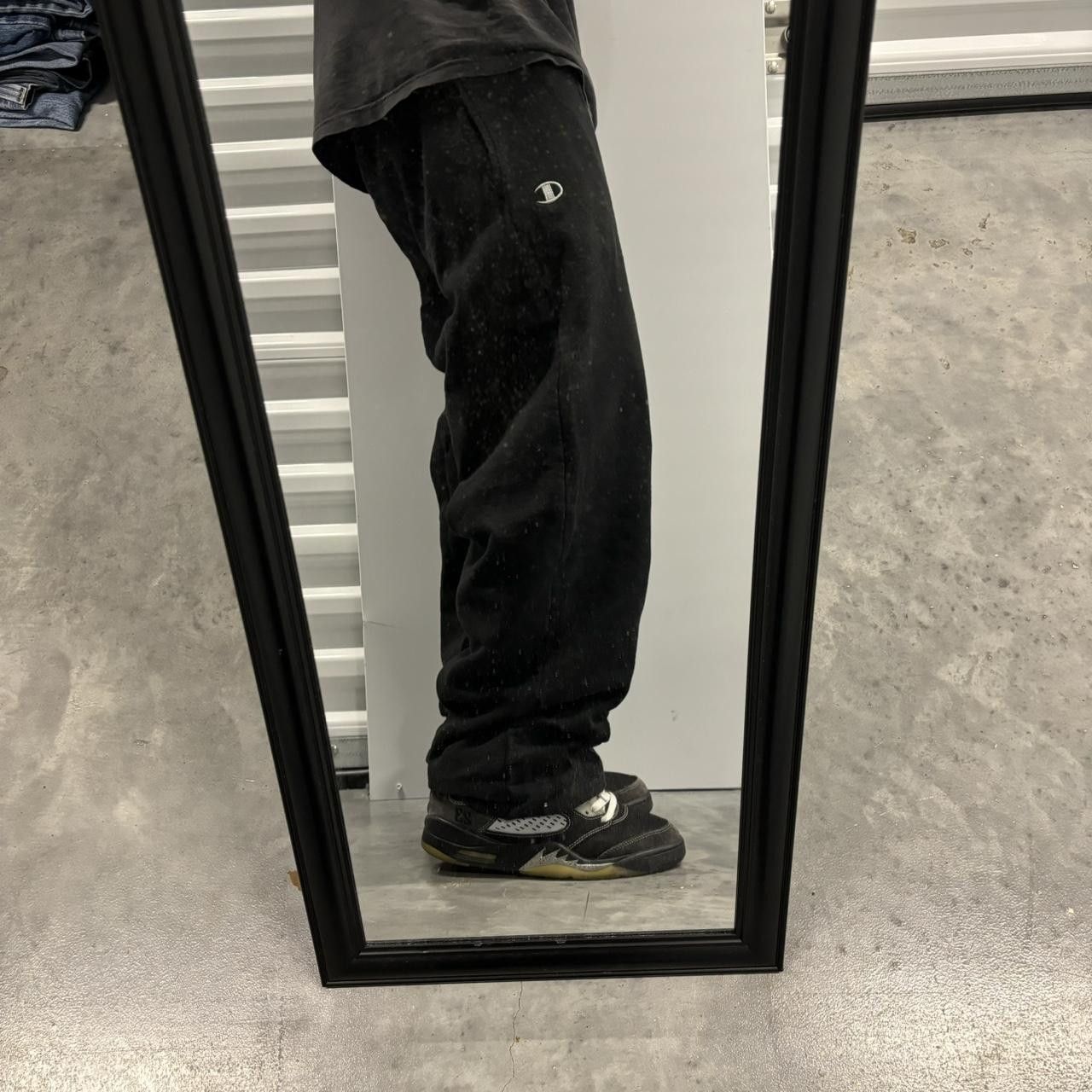 Japanese Brand × Vintage Crazy Vintage Y2K/2000s Black Skater Heavyweight Essential Sweatpants! Size US 32 / EU 48 - 2 Thumbnail
