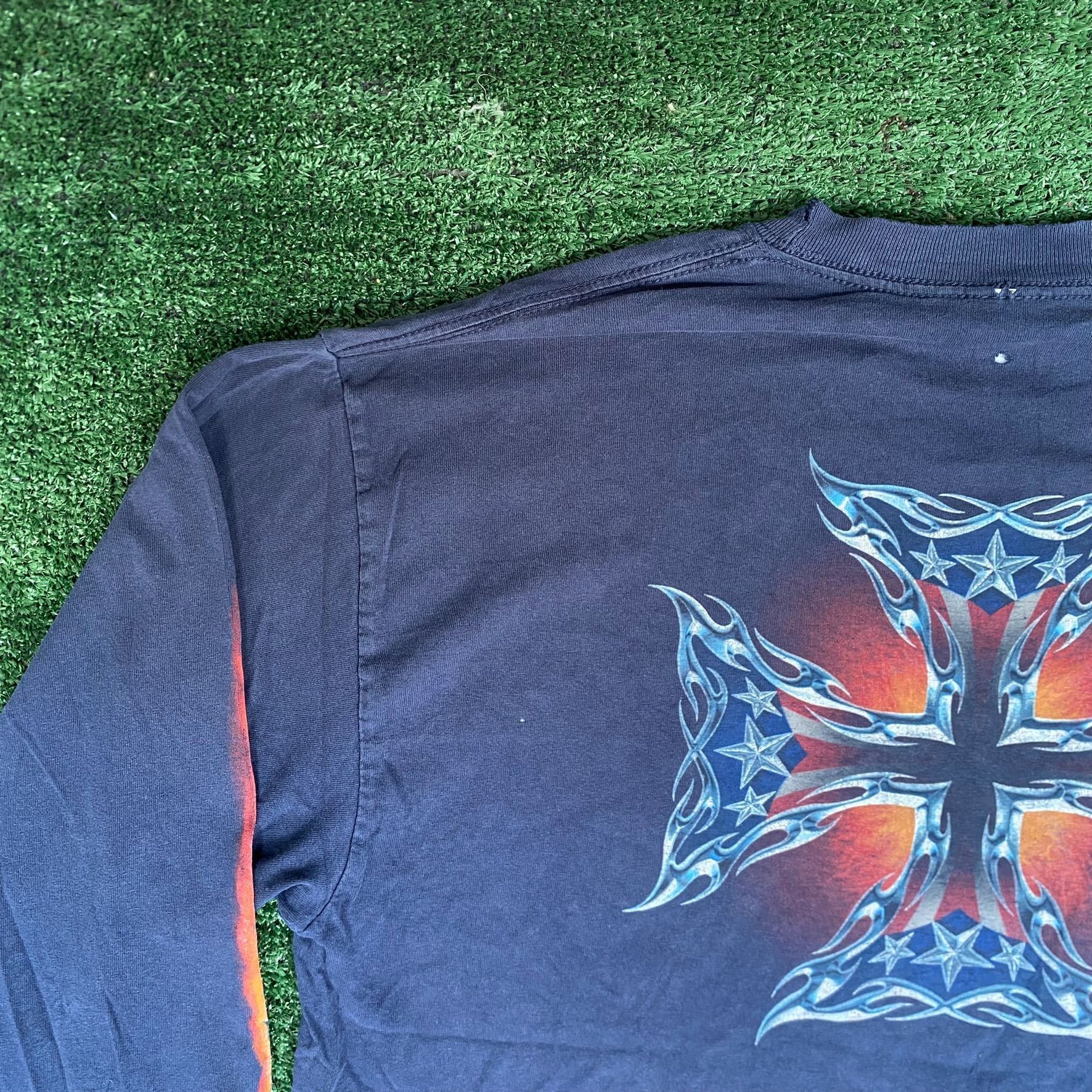 No Fear Vintage 90s No Fear Shirt Punk Cross Long Sleeve Gothic Tee Size US XL / EU 56 / 4 - 7 Thumbnail
