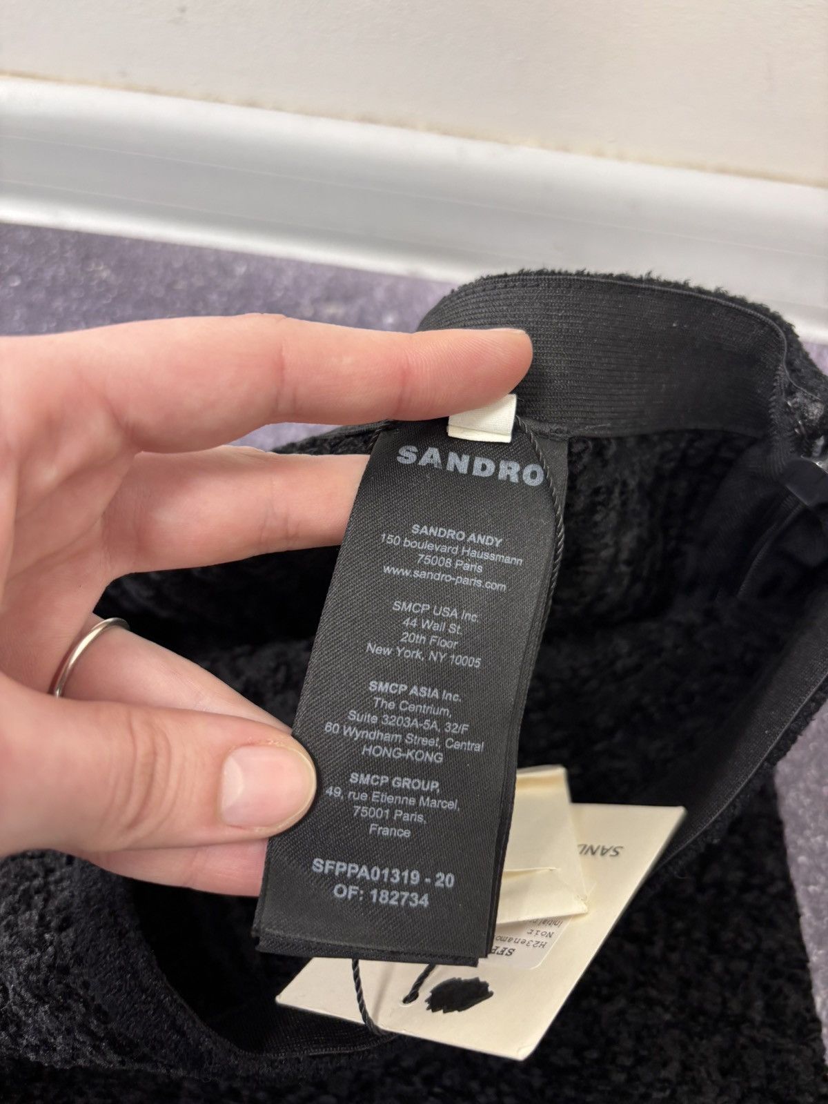 Sandro Sandro Paris NWT Women’s Black Velvet Tweed Flared Pants Size 27" / US 4 / IT 40 - 8 Thumbnail