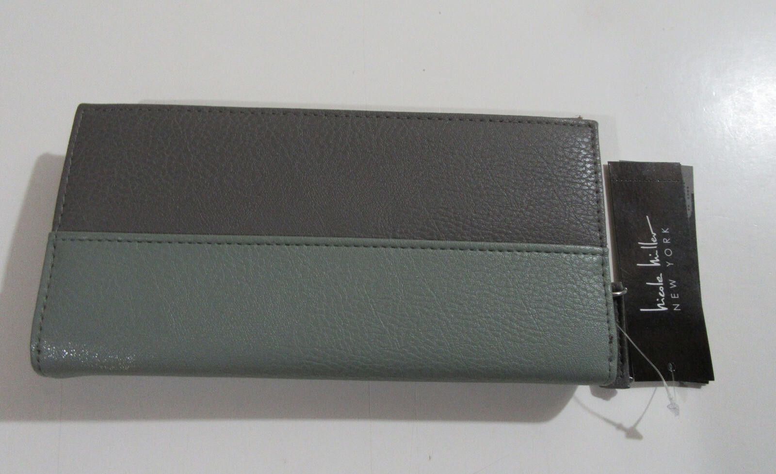 Nicole Miller Nicole Miller Womens Cosette Wallet NWT Slate / Celedon Size ONE SIZE - 2 Thumbnail