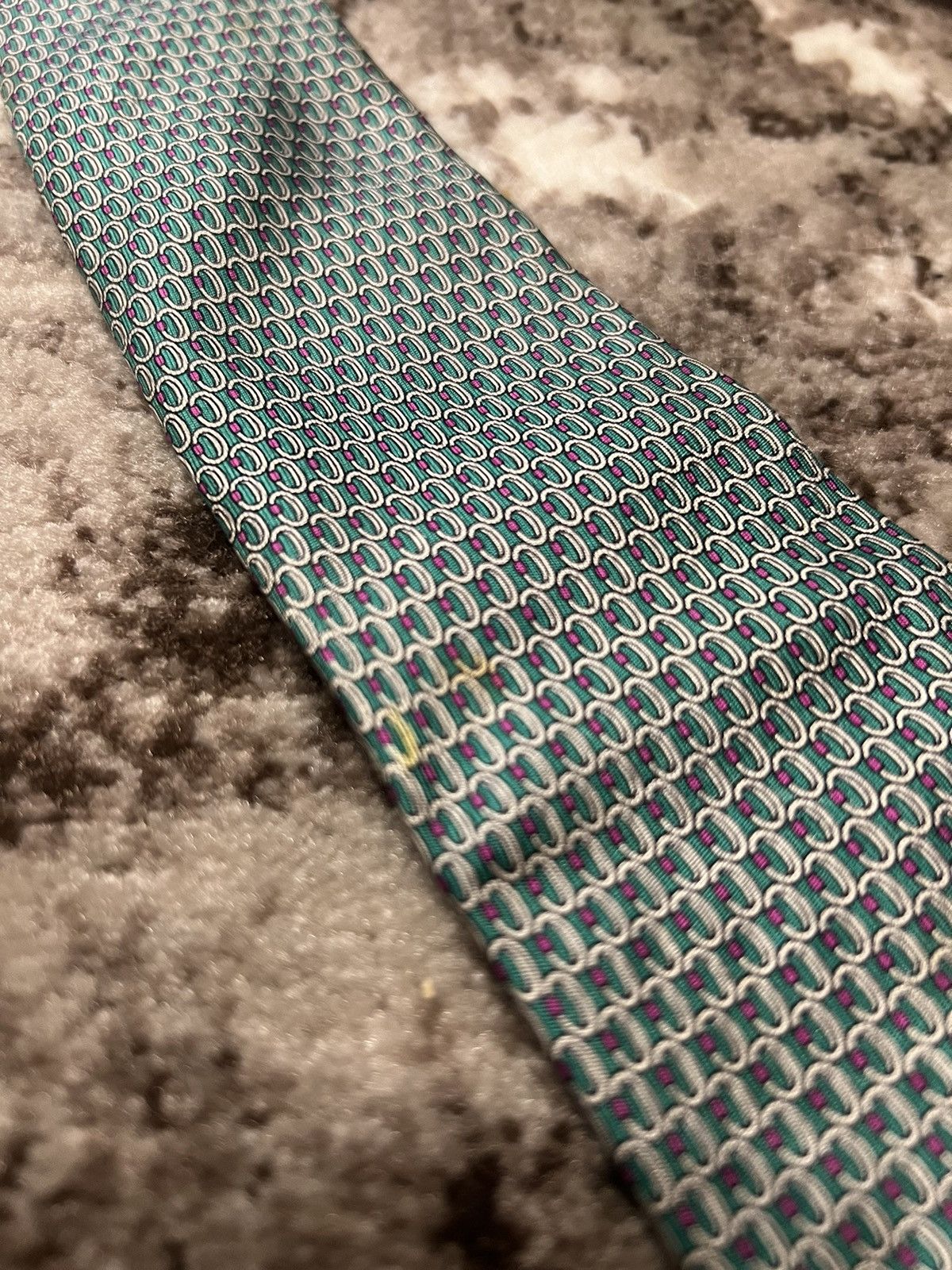 Gucci Vintage Gucci Silk monogram tie Size ONE SIZE - 11 Thumbnail