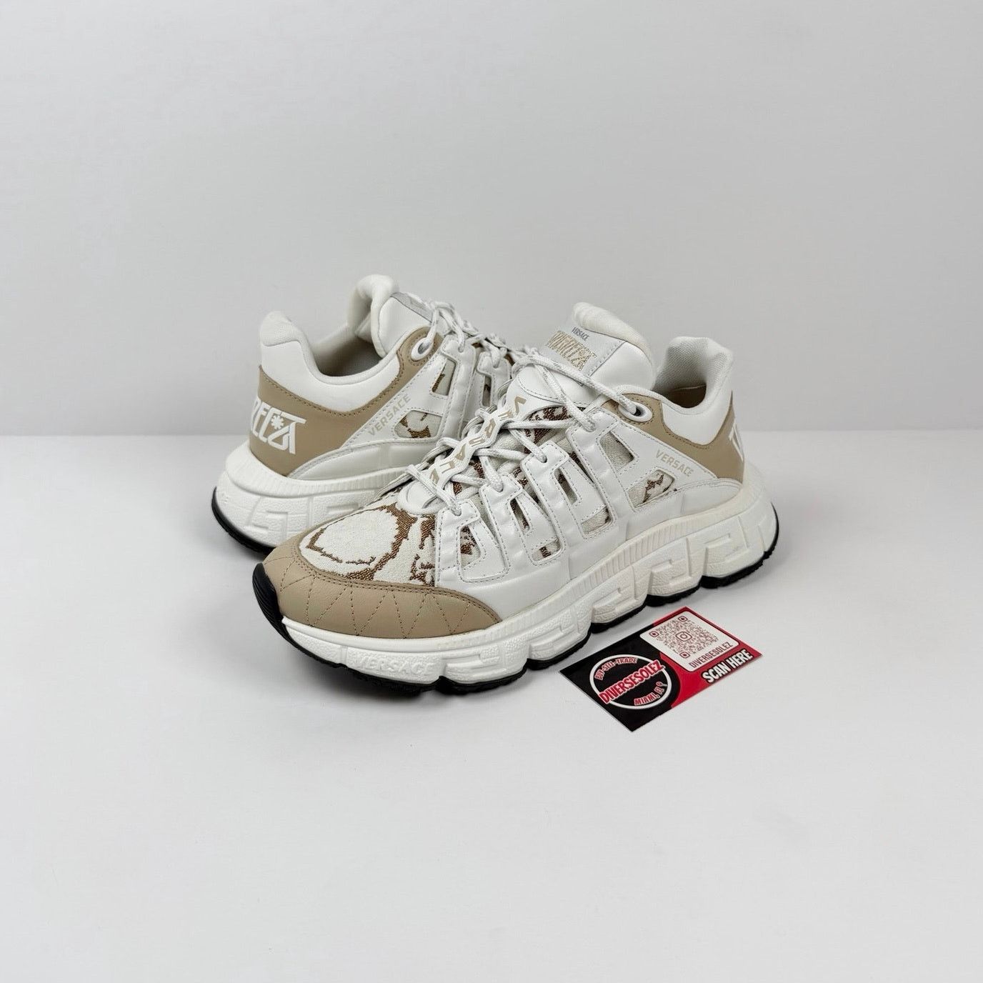 Versace Size 41EU/8US - Versace Trigreca White Gold Size US 8 / EU 41 - 1 Thumbnail