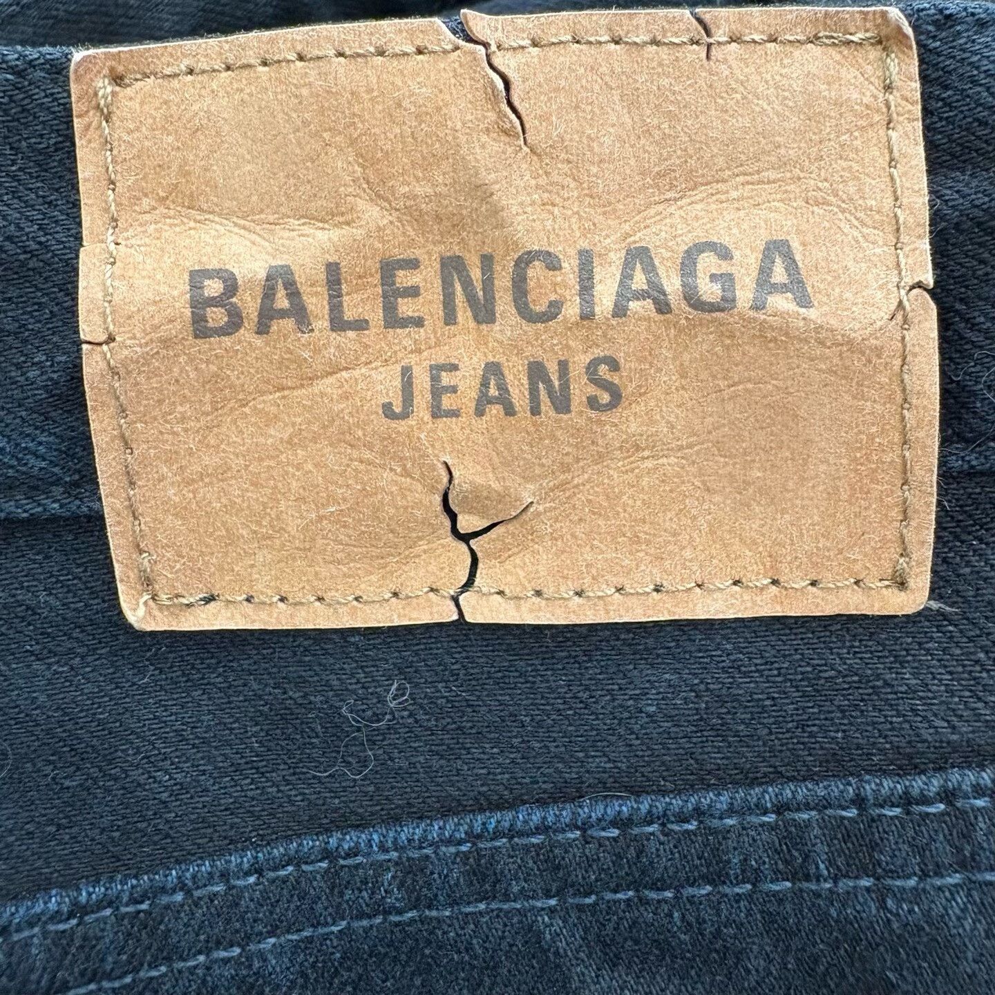 Balenciaga Balenciaga Black Drawstring Denim Pants for Men Size US 26 / EU 42 - 6 Thumbnail