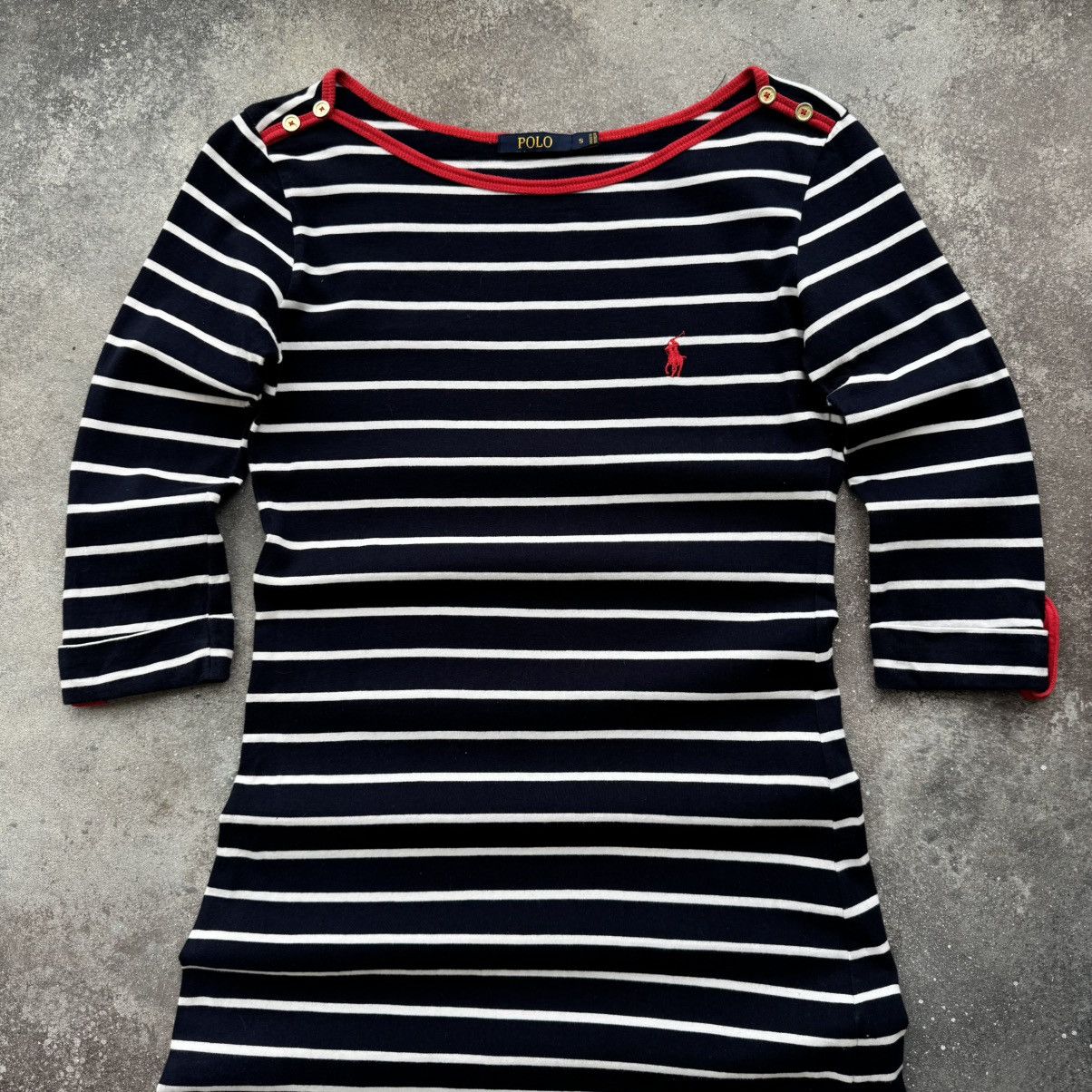 Polo Ralph Lauren × Vintage Polo Ralph Lauren Vintage Stripped Long T-Shirt / Dress Size S / US 4 / IT 40 - 5 Thumbnail