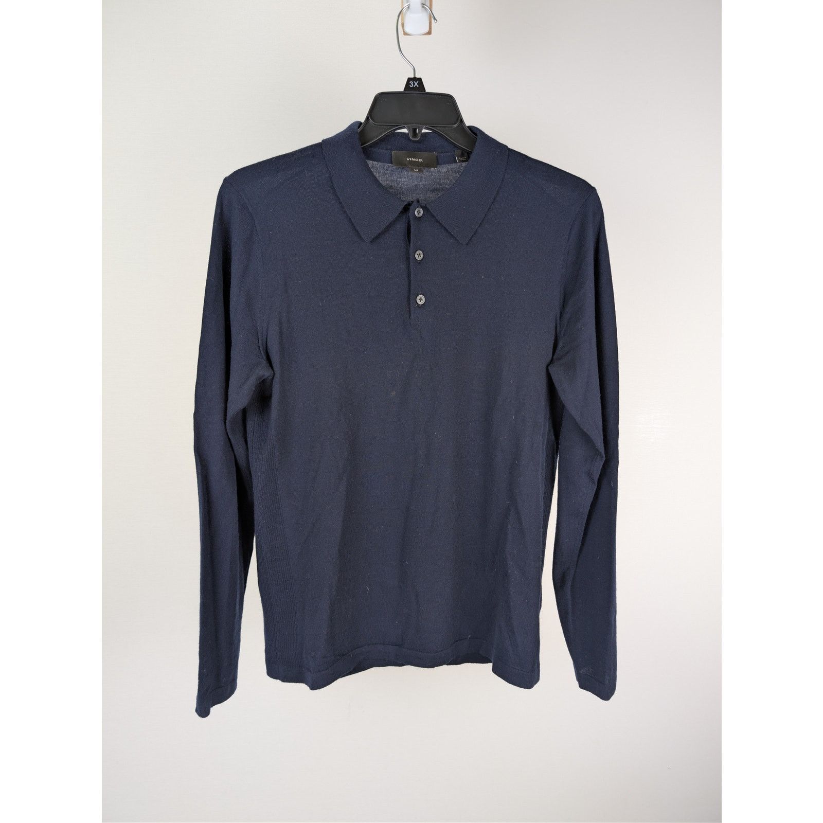 Vince o1rshd1 CC20 Long Sleeve Polo Shirt in Navy Blue Size US S / EU 44-46 / 1 - 2 Thumbnail