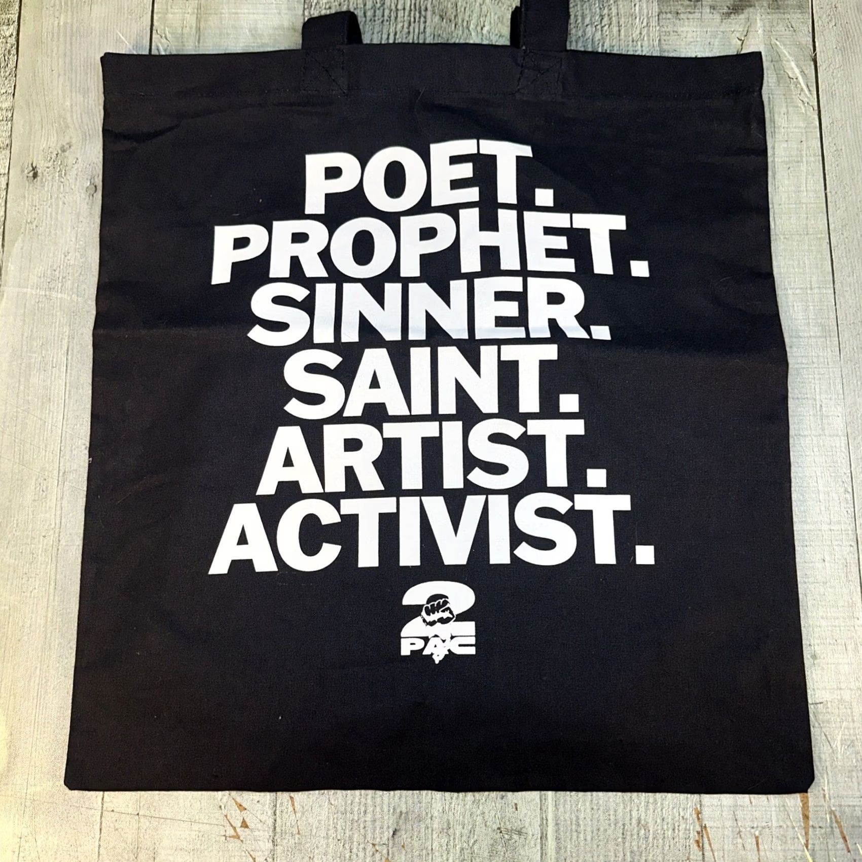 Augusta Sportswear 2Pac Wake Me When I’m Free Tote Bag Womens One Size Black Cotton Tote Augusta Sportswear Size ONE SIZE - 2 Thumbnail