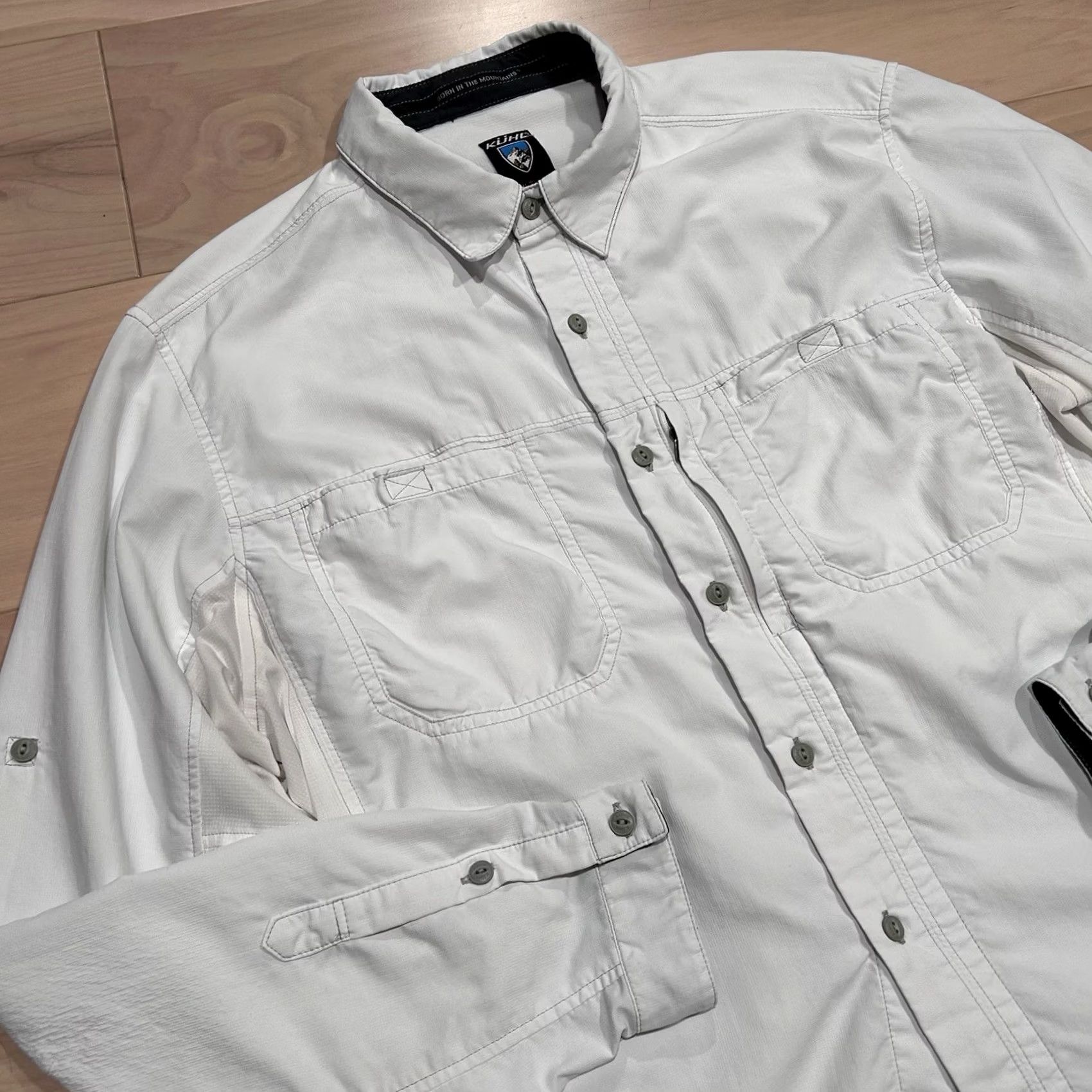 Vintage Kuhl Invoke Button Up Shirt Long Sleeve White Women’s Large *Stains Size L / US 10 / IT 46 - 3 Thumbnail
