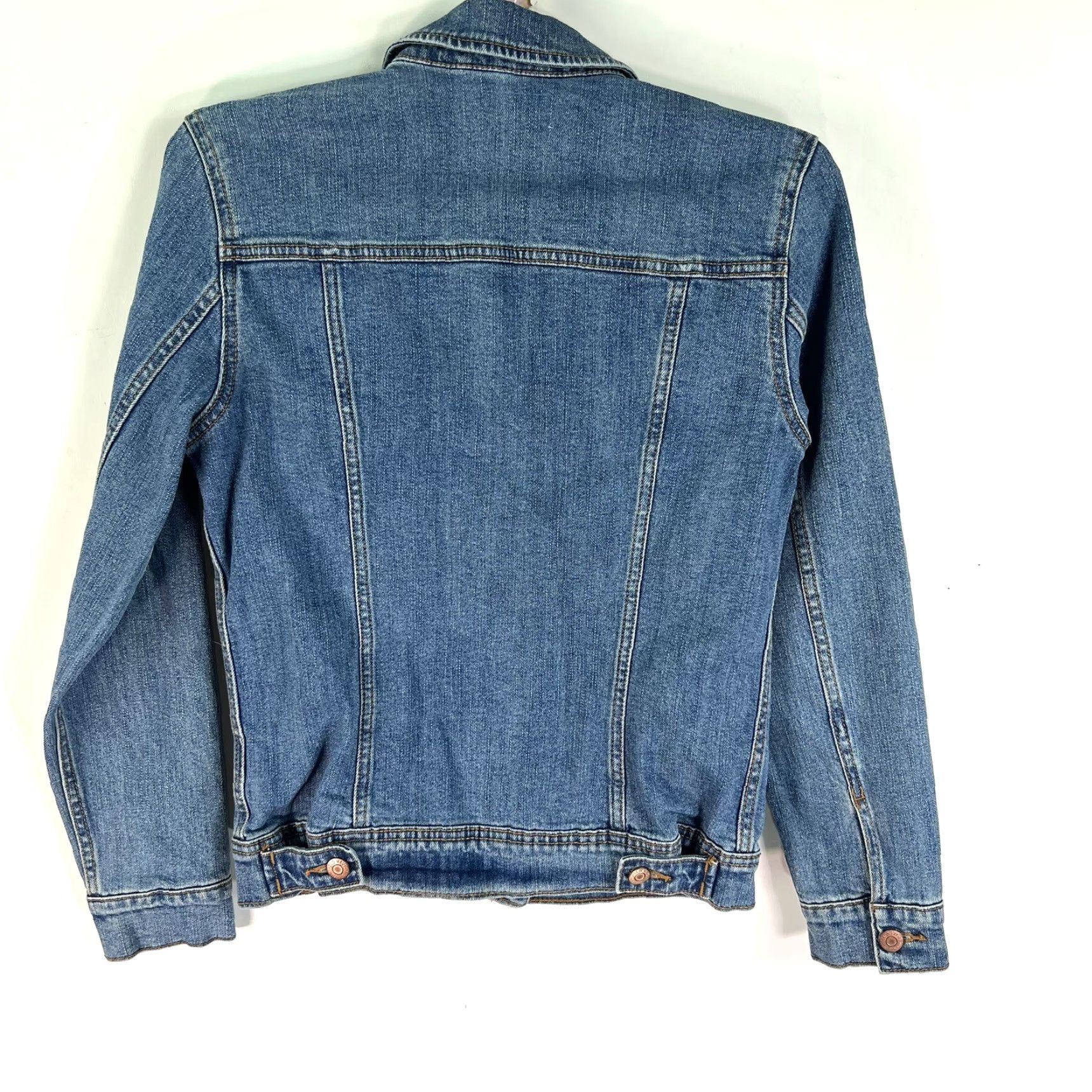 Old Navy Old Navy Denim Jean Jacket Women’s S Small Dark Blue Denim Jacket Short Sleeve Long Sleeve Casual 90s Western Basic Jacket Womens Size 28" / US 6 / IT 42 - 5 Thumbnail