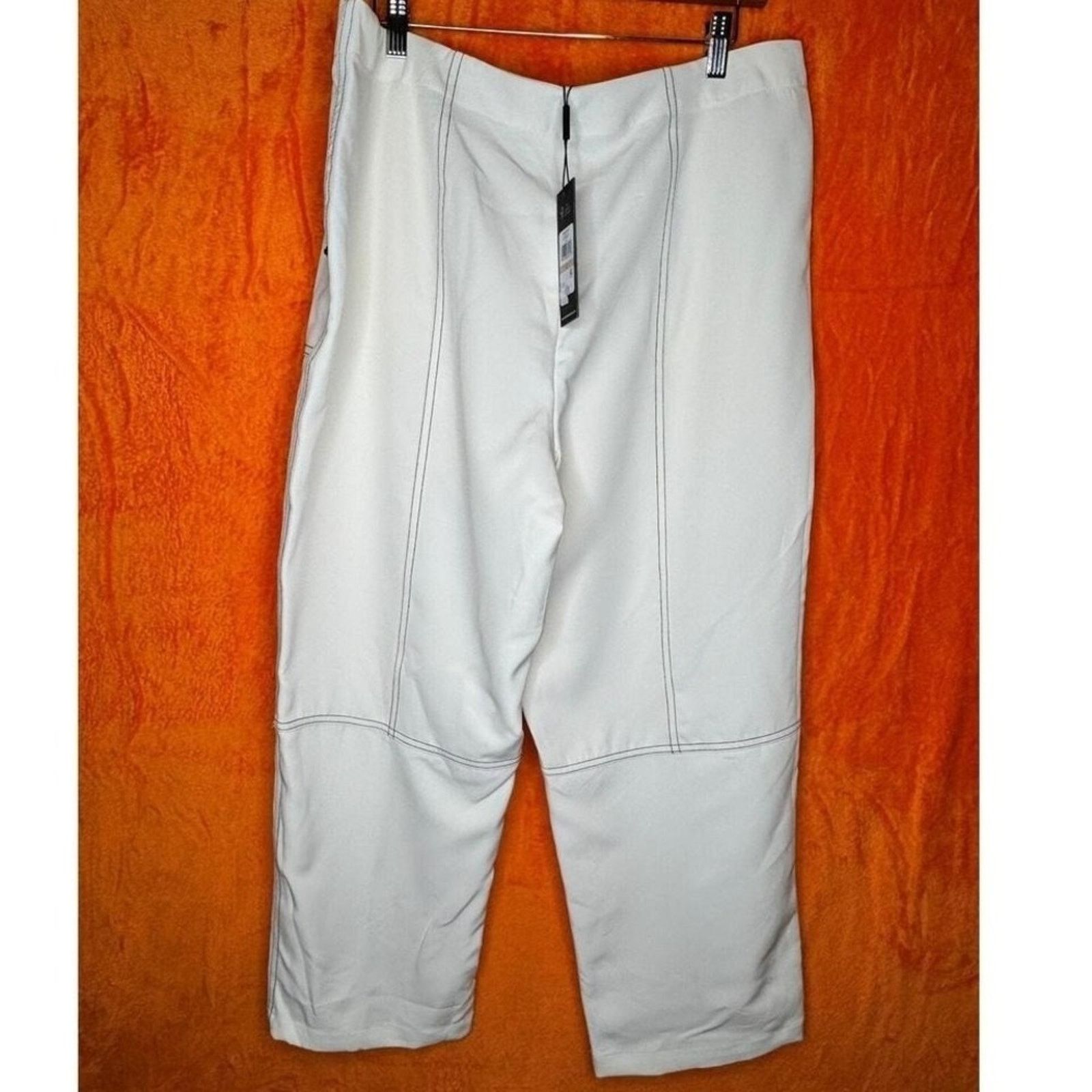 Karl Lagerfeld KARL LAGERFELD Paris White Black Stitching Cropped Pants 12 Size 34" / US 12 / IT 48 - 7 Thumbnail