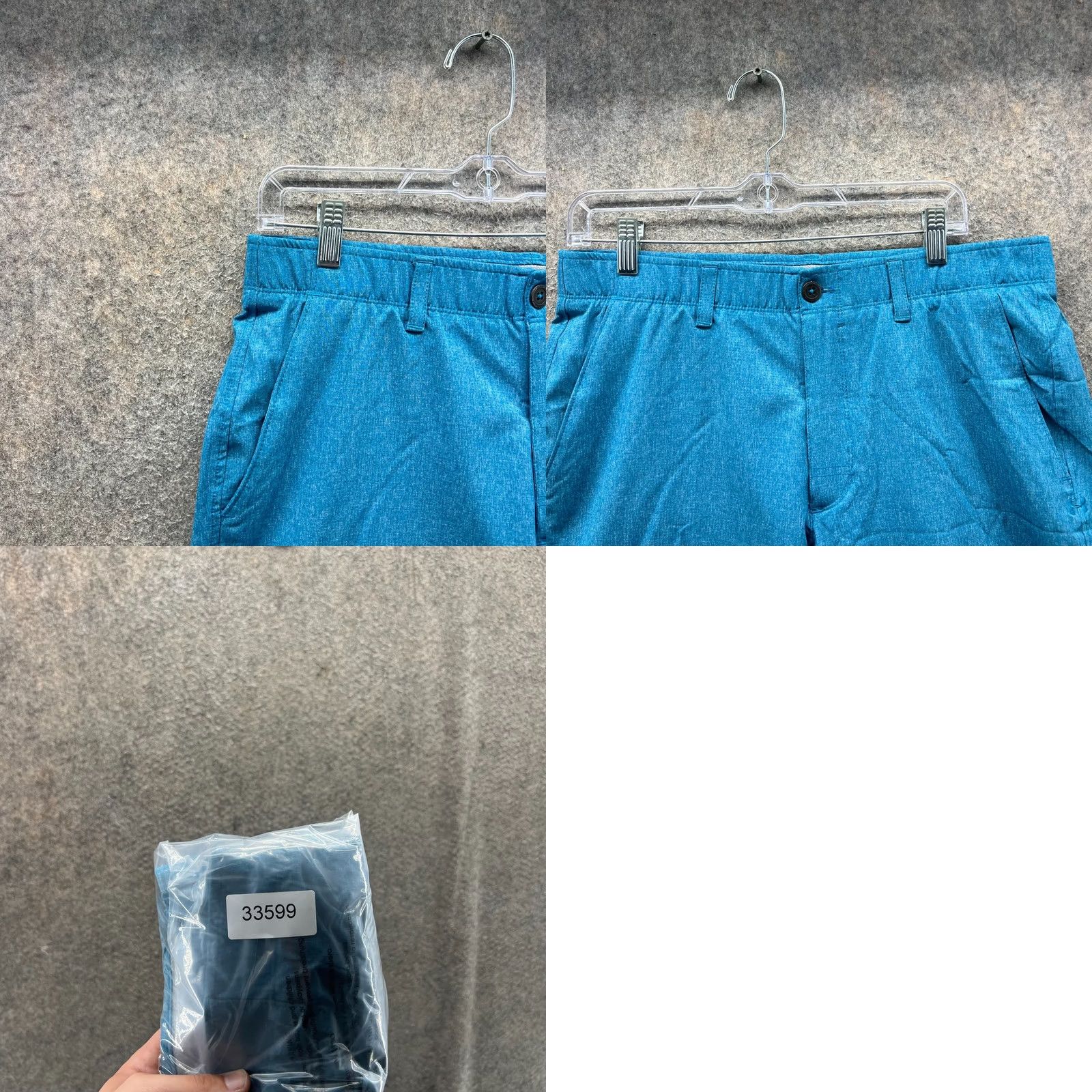 Under Armour Under Armour Shorts Men 36 Blue Chino Flat Loose Heatgear Golf Knit Heather Casual Travel 9 In Inseam Slim Regular Pocket Men Size US 36 / EU 52 - 8 Thumbnail
