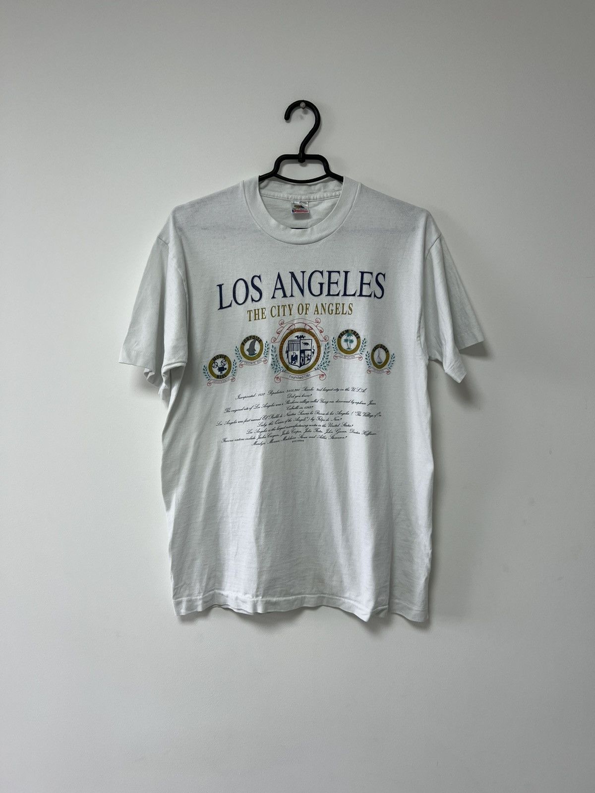 Fruit Of The Loom Vintage 90's Los Angeles The City of Angels Streetwear sz L Size US L / EU 52-54 / 3 - 2 Thumbnail