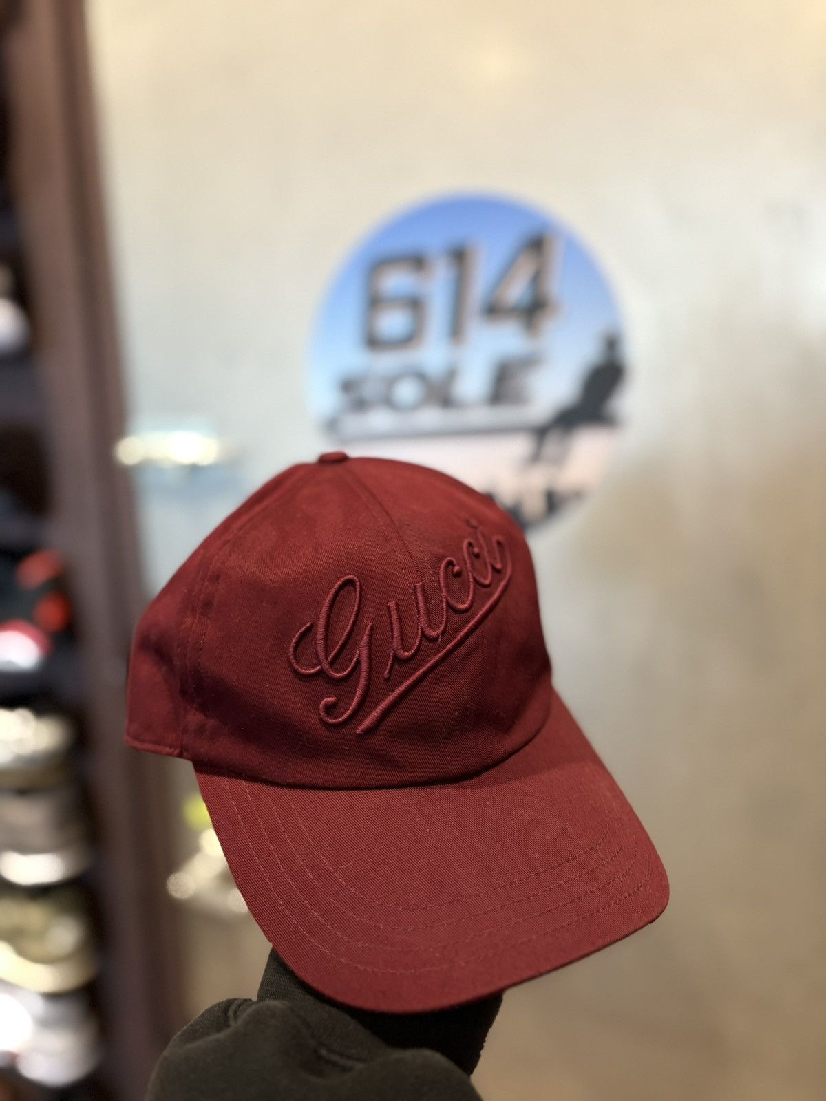 Gucci Gucci Logo Hat Red Size ONE SIZE - 1 Thumbnail