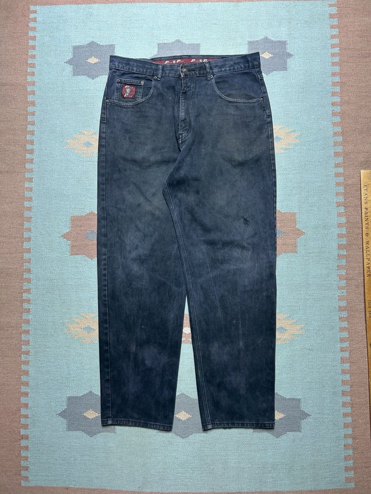 Vintage y2k baggy jeans pelle pelle faded goth grunge JNCO 38x34 Size US 38 / EU 54 - 5 Thumbnail