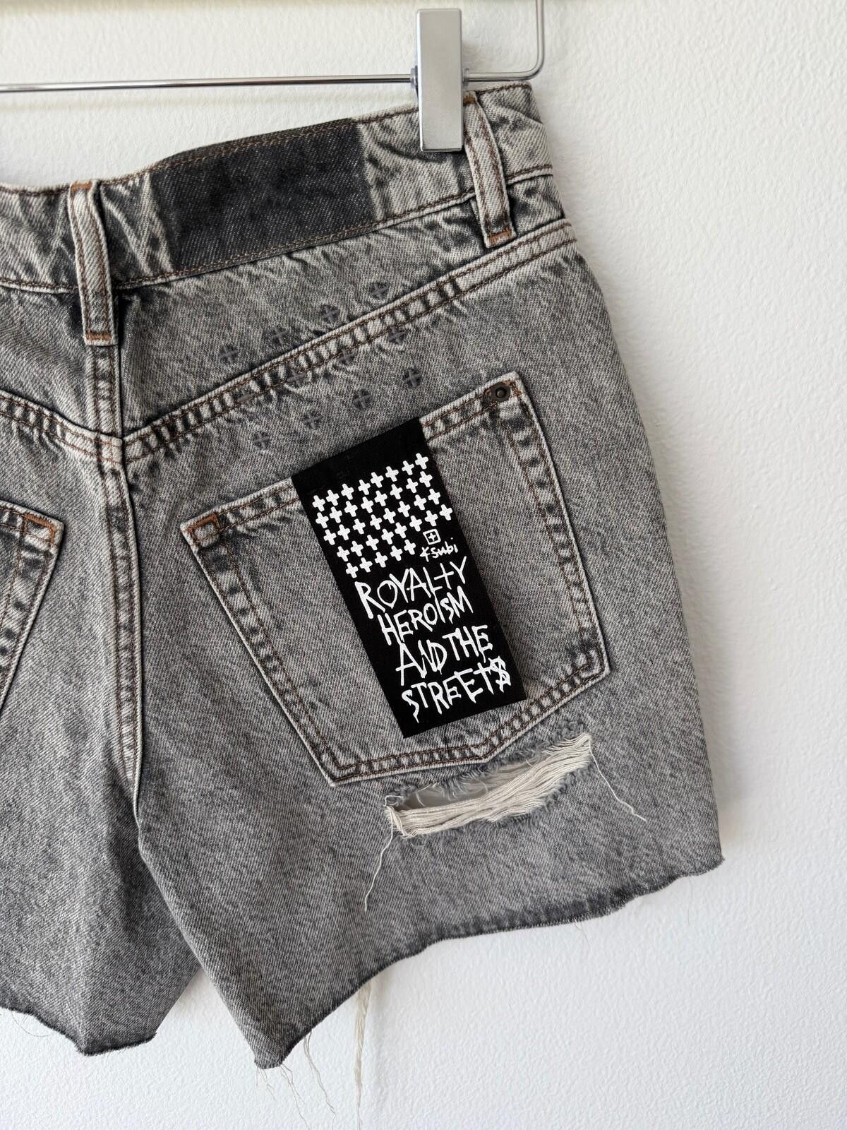 Ksubi new ksubi womens denim rider shorts grey 26 8 small Size 26" / US 2 / IT 38 - 5 Thumbnail
