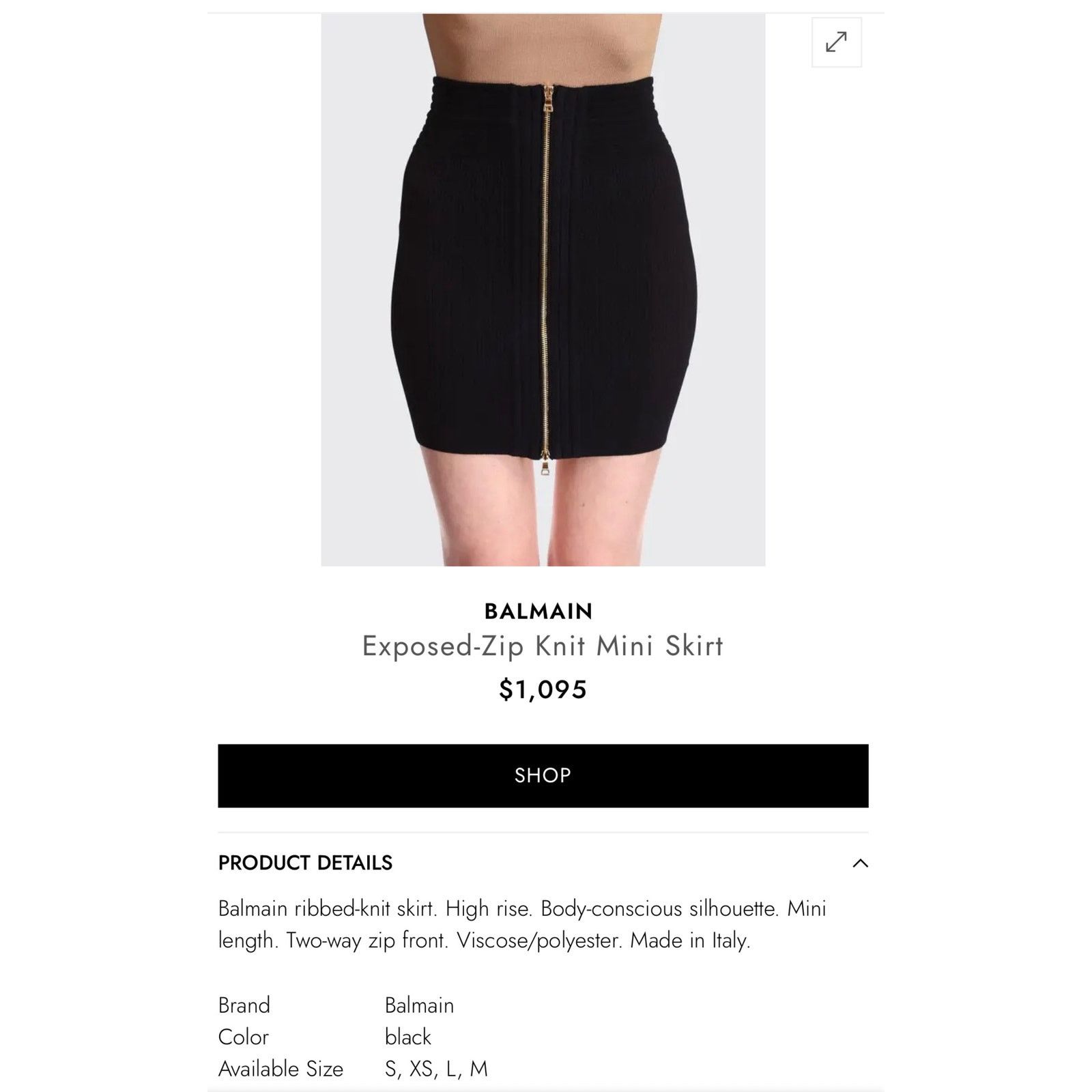 Balmain Balmain Ribbed-Knit Mini Skirt sz 46 FR (14 US) Size 36" / US 14 / IT 50 - 10 Thumbnail