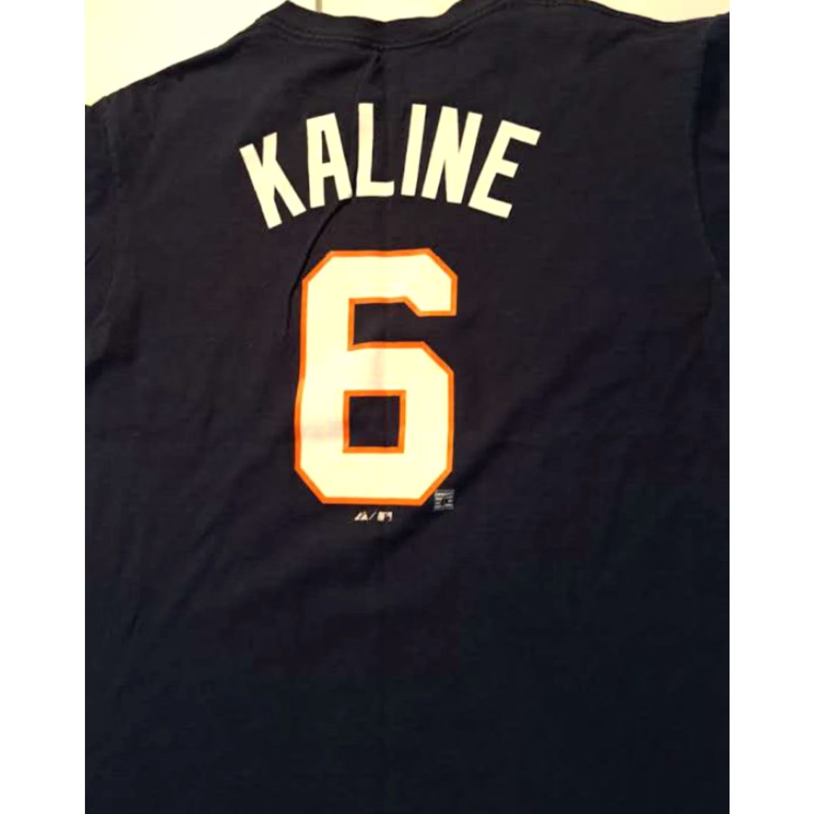 Vintage Detroit Tigers Majestic T-Shirt Jersey Crew Neck Short Sleeve Size M Blue Cotton Jersey Al Kaline Sports Men 26in long 21in pit to pit EUC Size US M / EU 48-50 / 2 - 5 Thumbnail