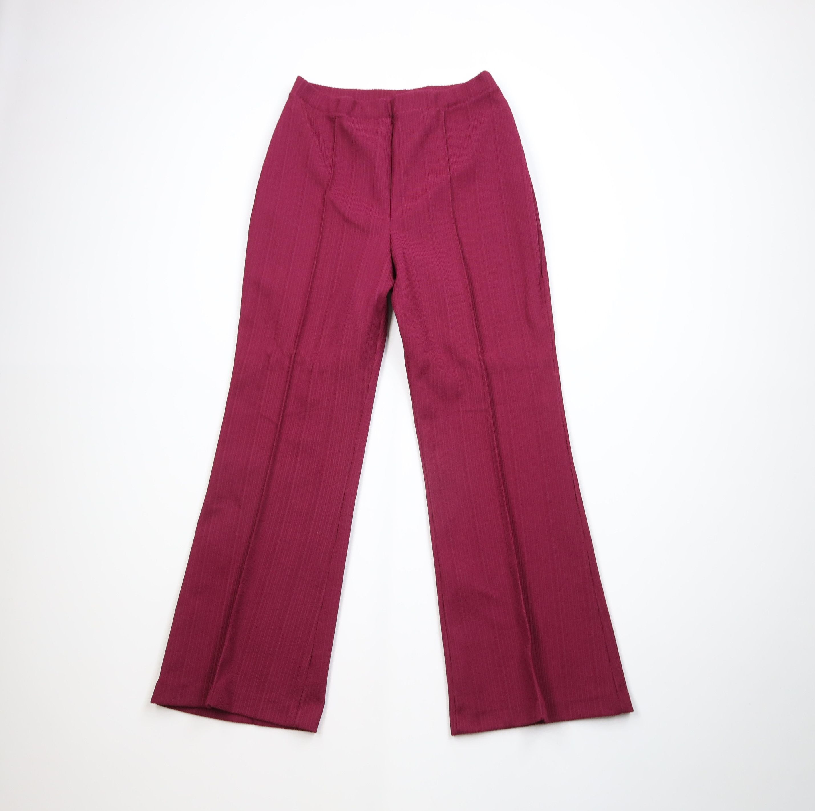 Vintage Vintage 70s Streetwear Knit Bell Bottoms Pants Magenta USA Size 38" / US 16 / IT 52 - 1 Thumbnail