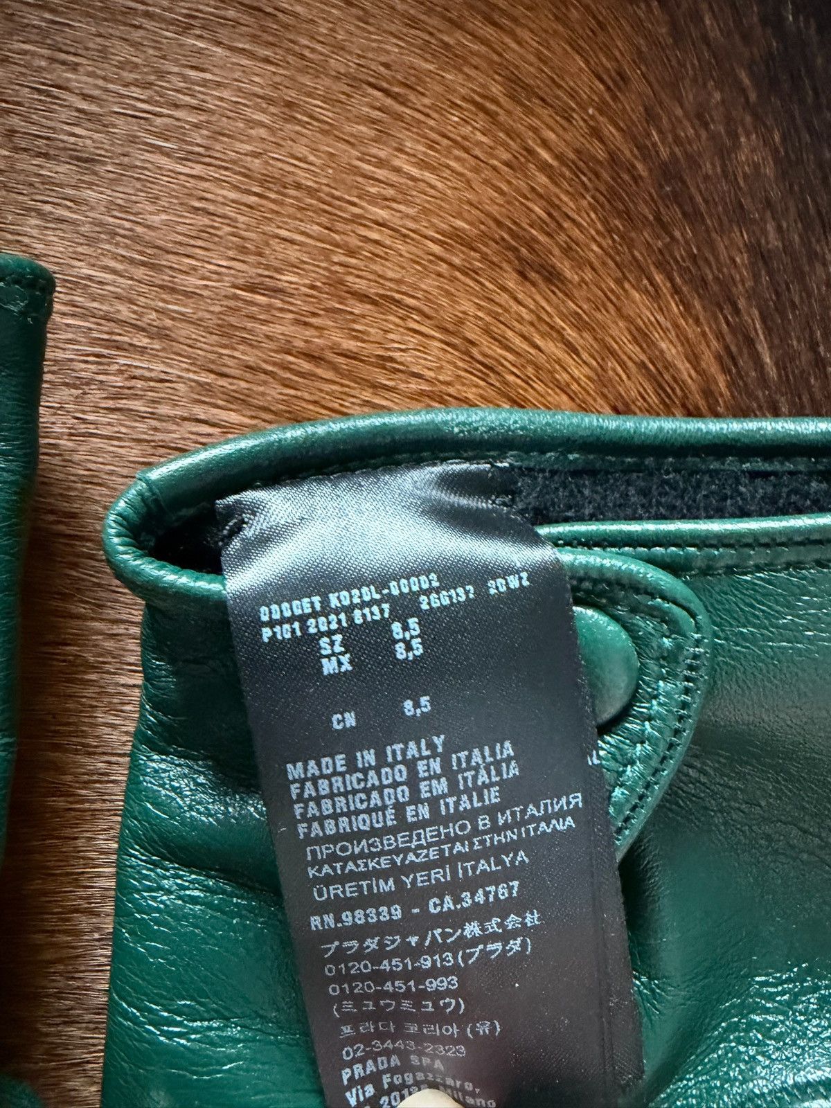 Prada Dark green raf simons prada glove Size ONE SIZE - 7 Thumbnail